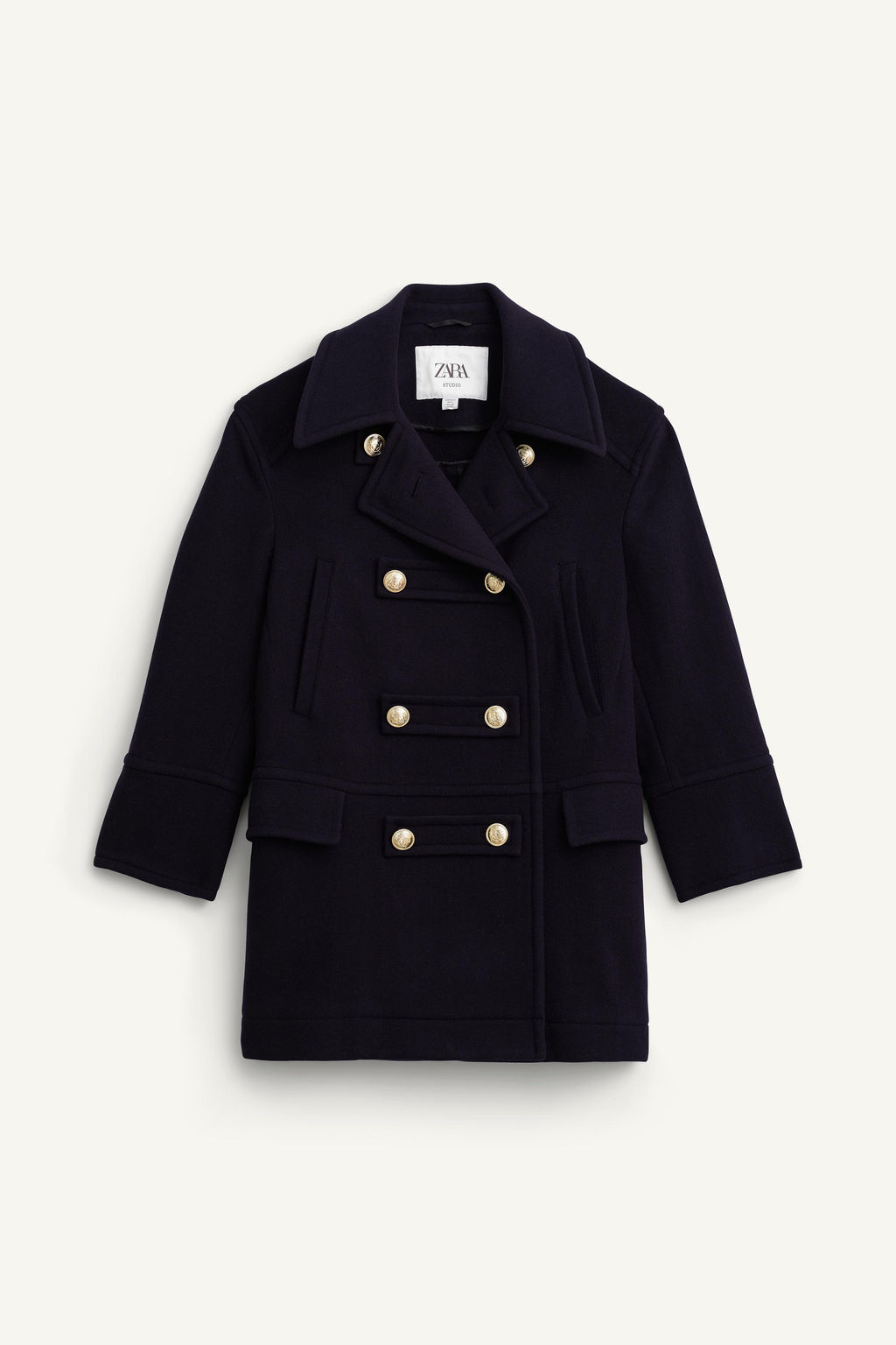 LIMITED EDITION WOOL BLEND DOUBLE-BREASTED COAT - Zara фото 6
