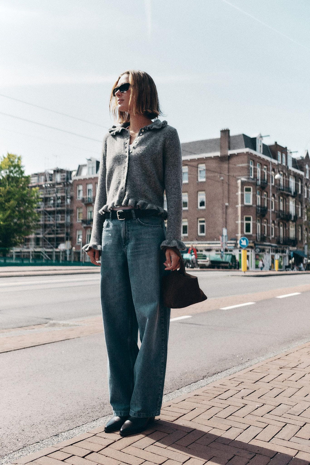 KNIT CARDIGAN WITH RUFFLE TRIMS - Zara фото 3