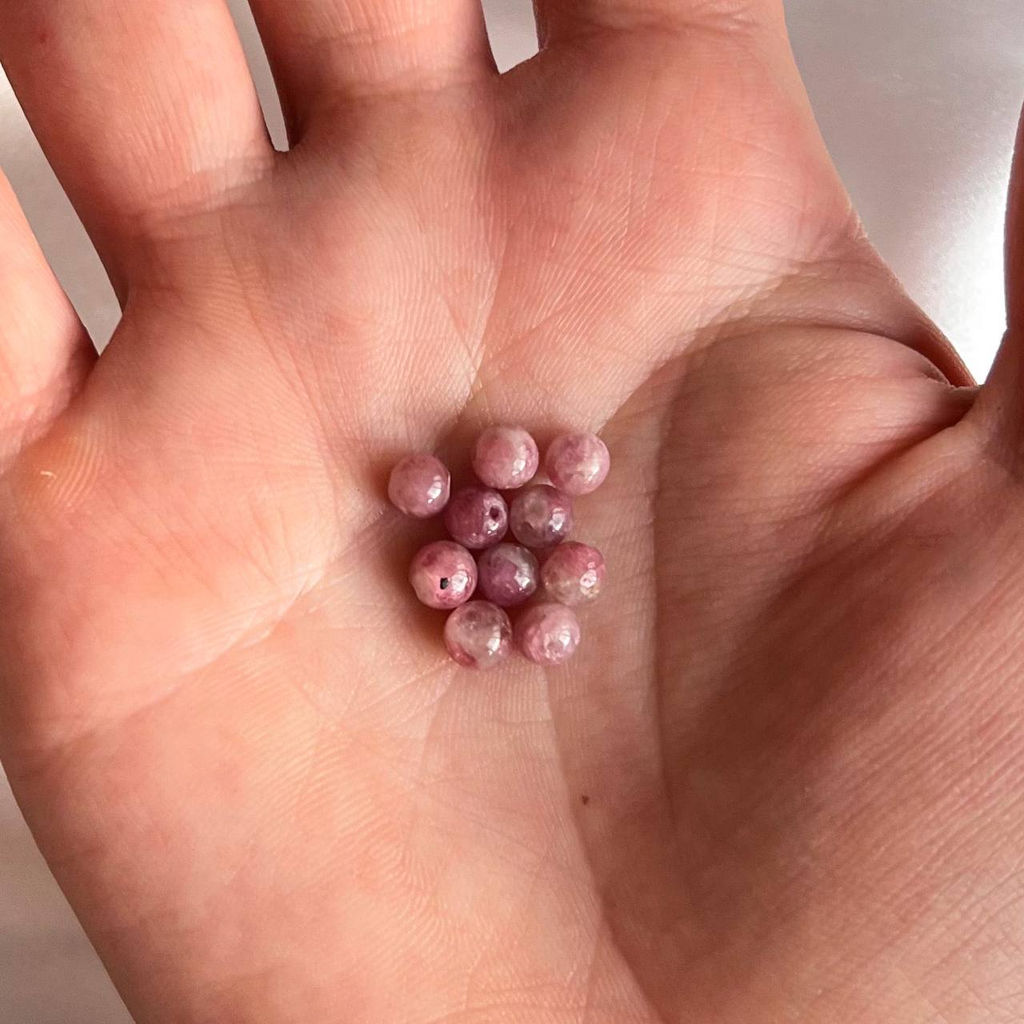 Бусины для украшений из розового Турмалина (10 шт)