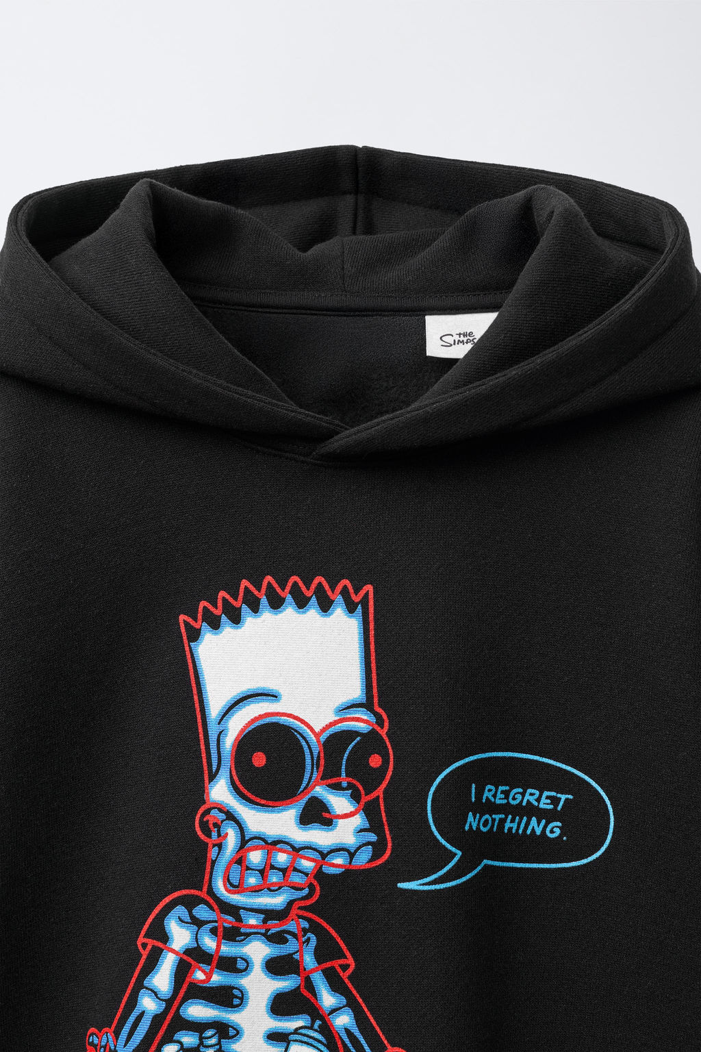 BART THE SIMPSONS MATT GROENING SKELETON HOODIE - Zara фото 3