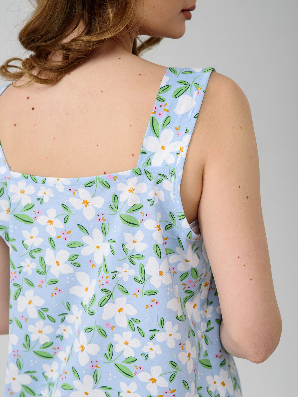 Сорочка 100% Хлопок Полянка (бретель) - Оптима фото 6