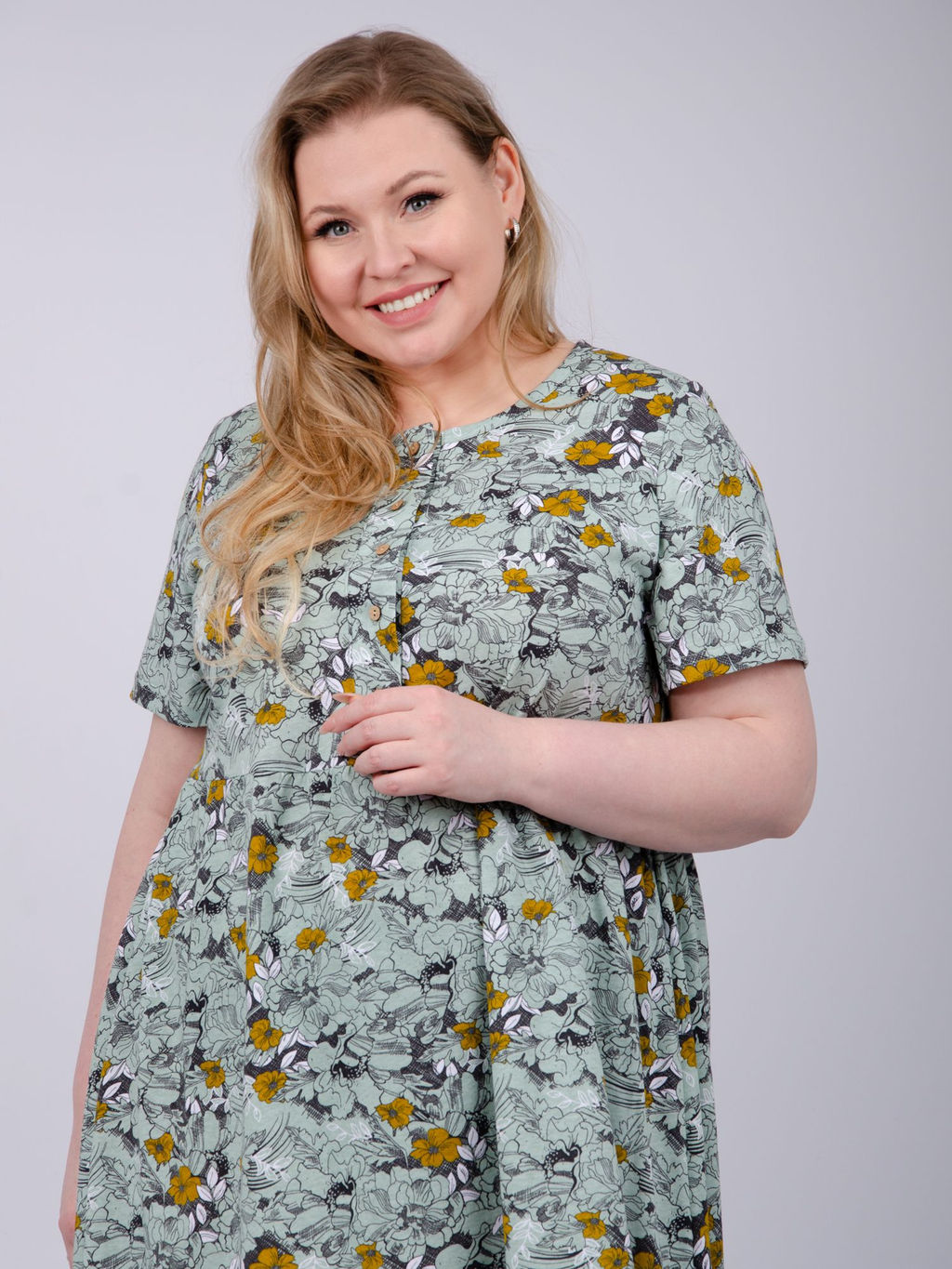 Платье "Прованс 7" олива, трикотаж