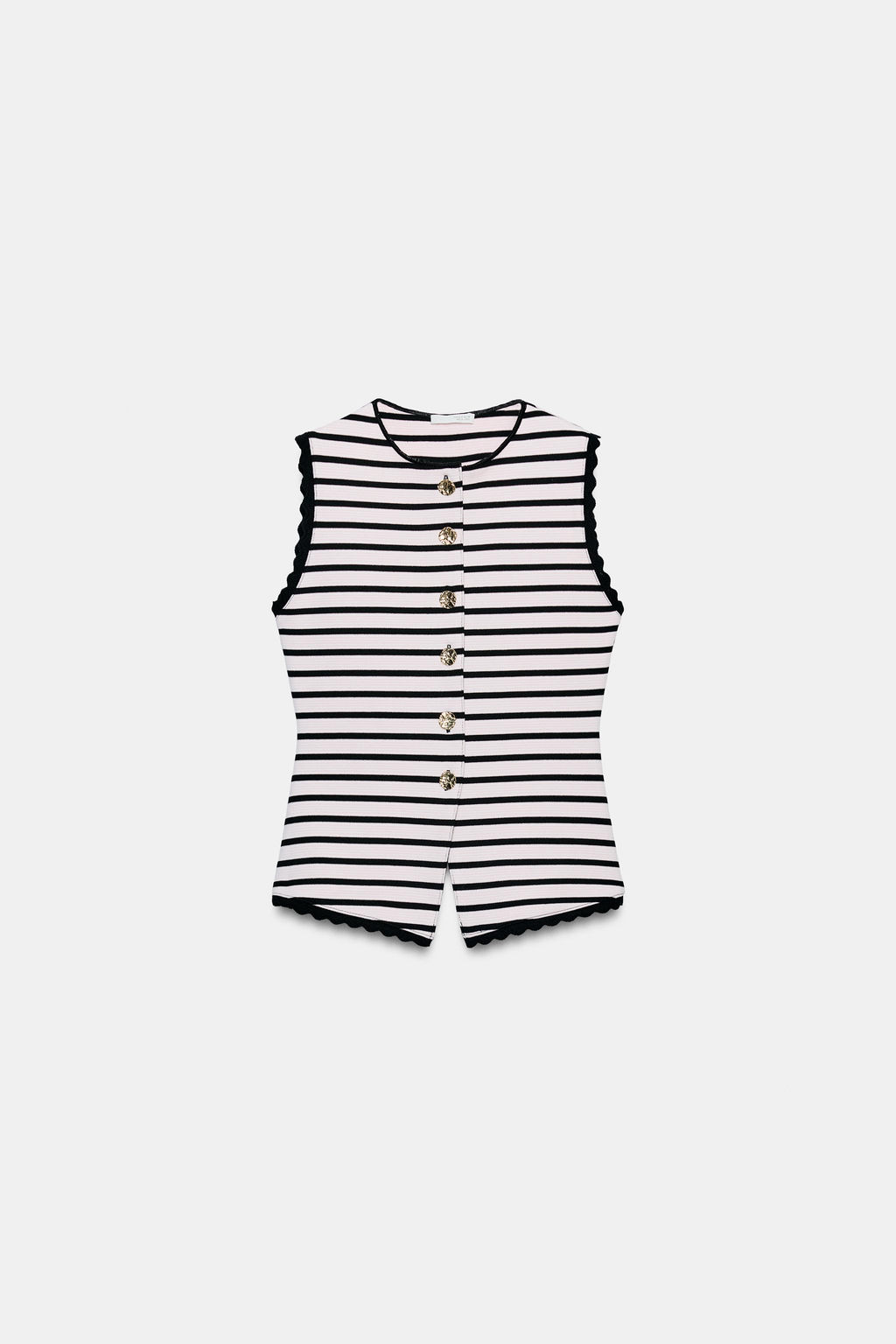 TOP CHALECO RAYAS BOTONES / Rayas