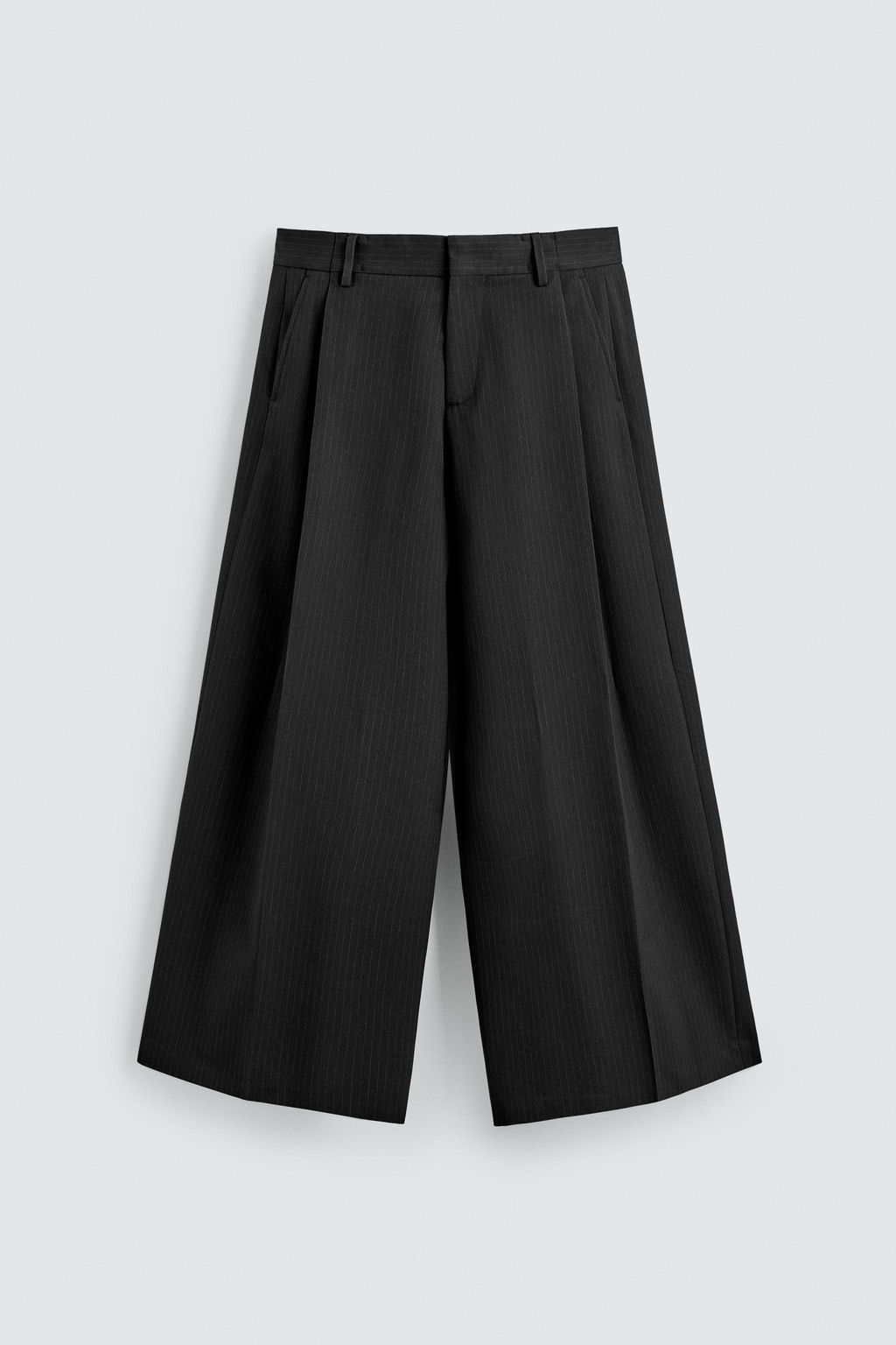 WIDE-LEG PLEATED TROUSERS - Zara фото 7