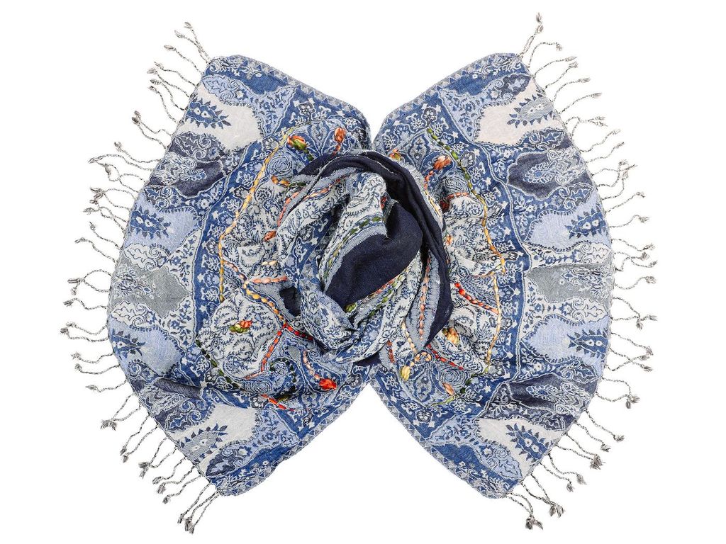 Палантин с вышивкой (шерсть 100%) № Тк903/78