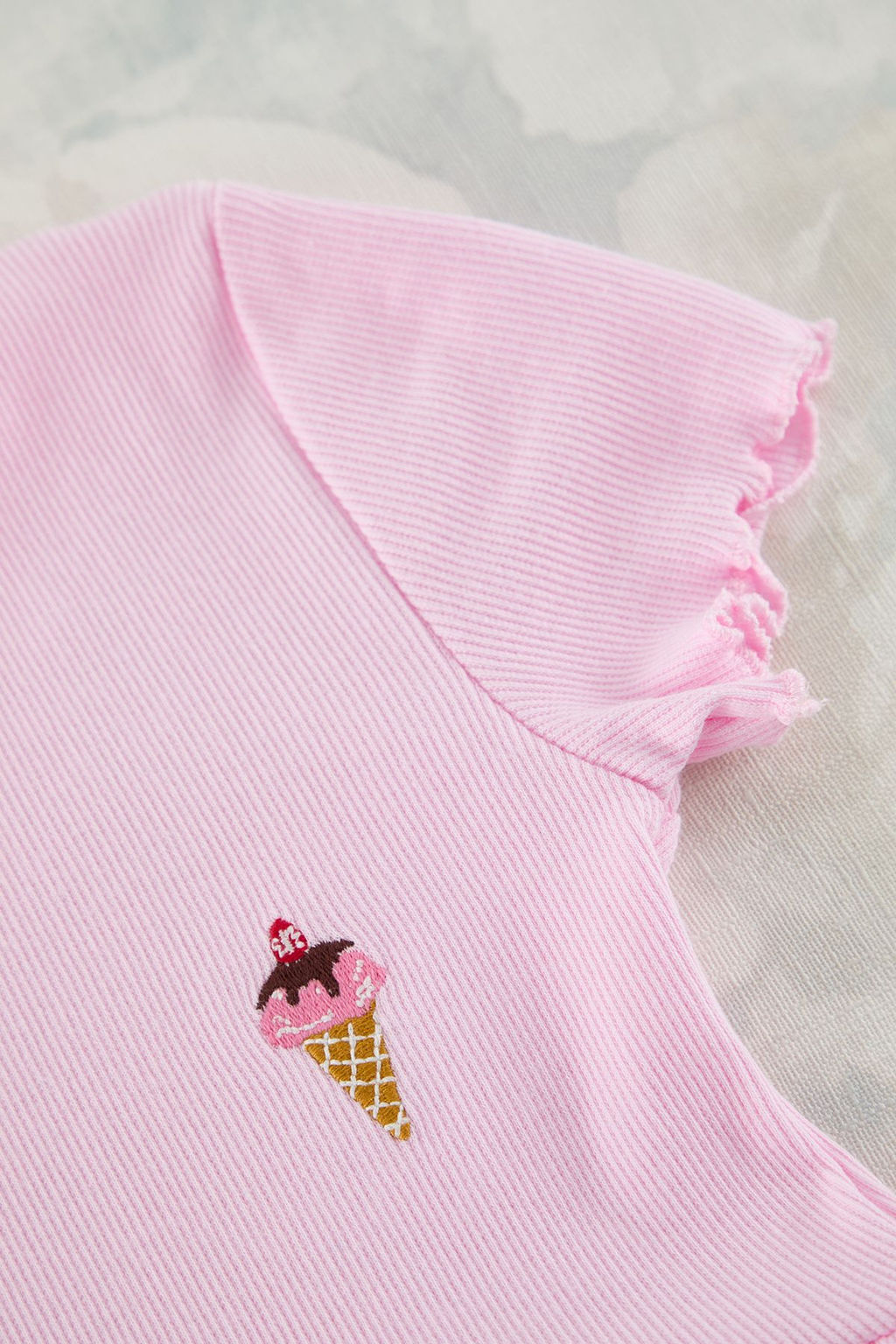 Ac?k Pembe K?z Cocuk Pamuklu Esnek Mini Nak?sl? Orme Elbise TKDSS25EL00008 - Trendyolmilla фото 2