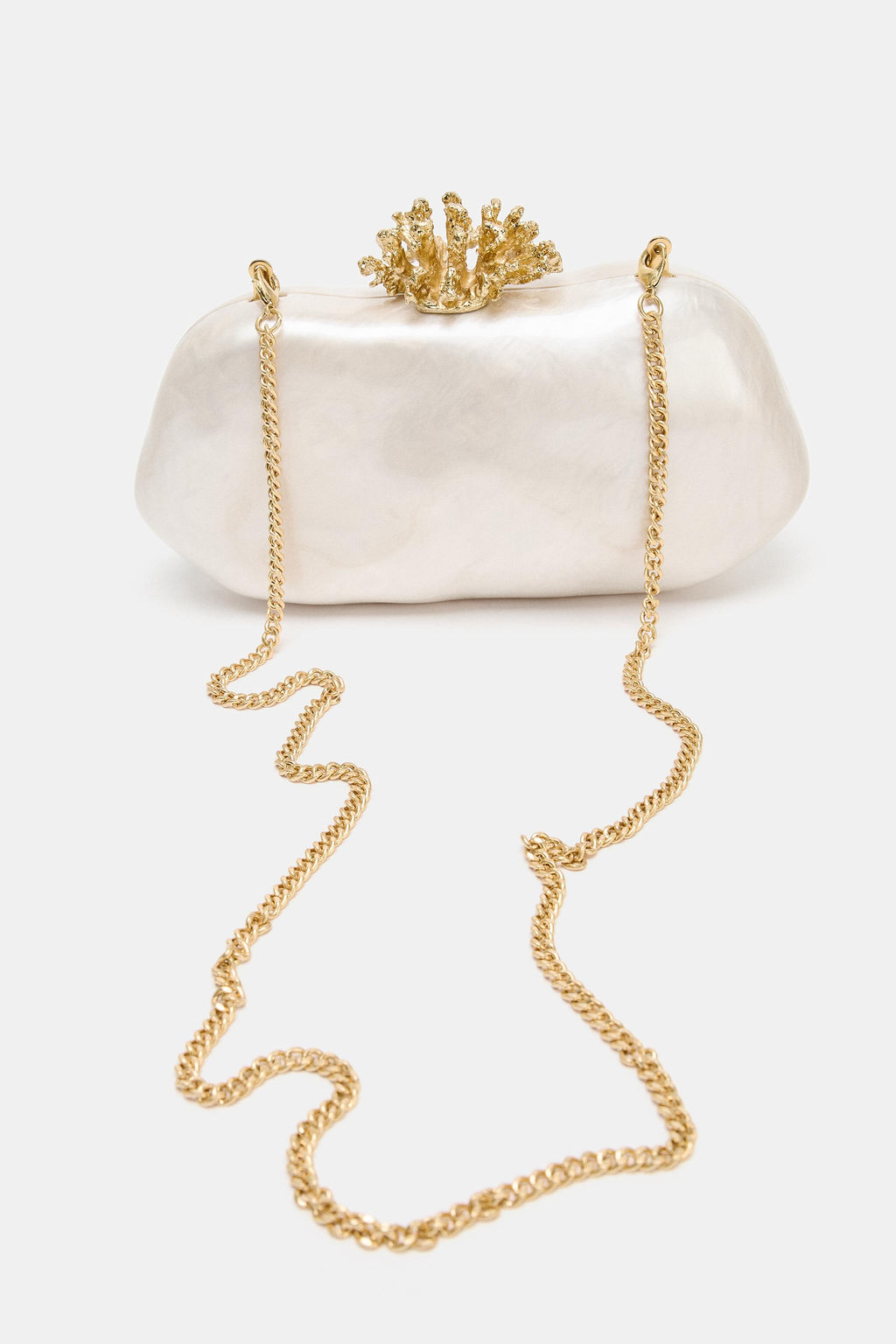 CLUTCH DETALLE MET?LICO / blanco - Zara фото 5