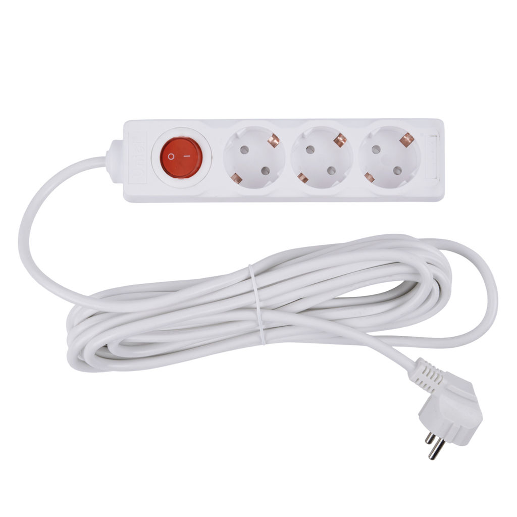 S-GCU3-7B WHITE Удлинитель серии Ultra, шнур 7м., 3 гнезда, 16A, с/з. Белый. TM Uniel