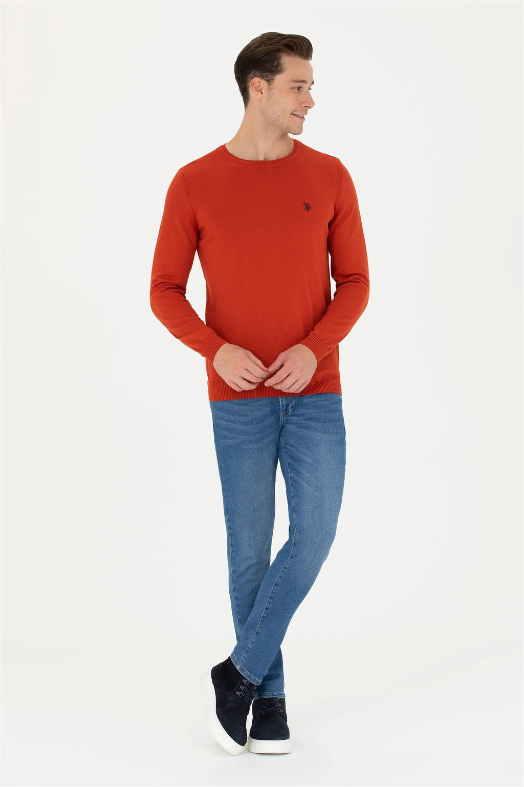 Мужской базовый свитер с плиткой - U.s. polo assn фото 11