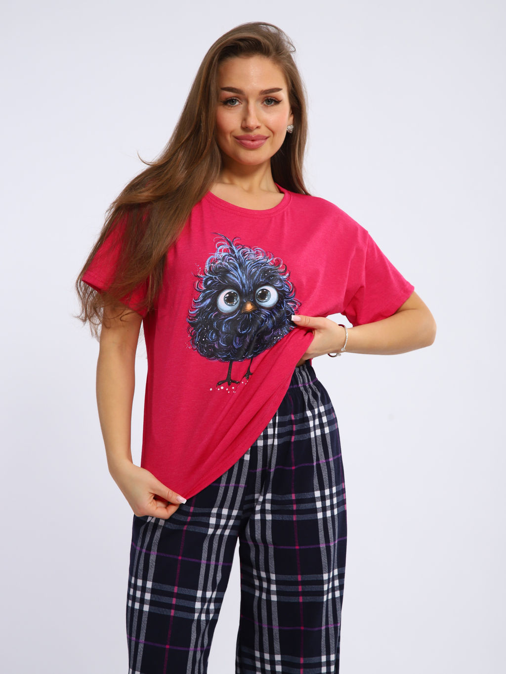 Пижама женская 1-242 (фуксия) - Новое кимоно фото 3