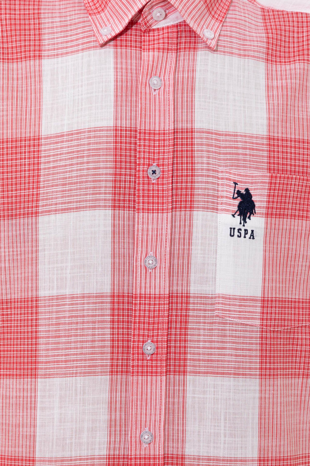 Мужская красная рубашка с коротким рукавом - U.s. polo assn фото 18