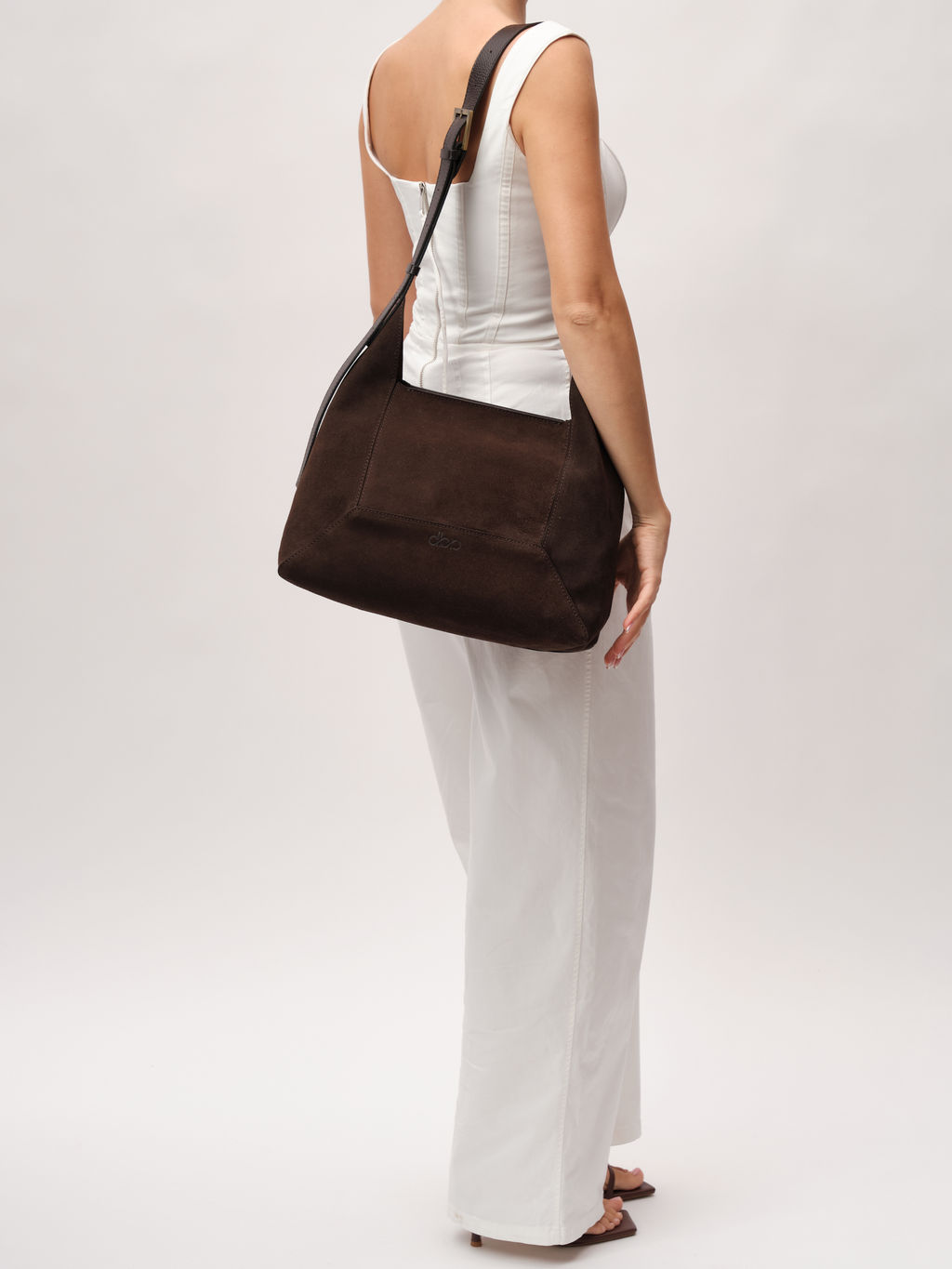 Замшевая сумка Mosaic DBR 31376 черный каштан фото 7