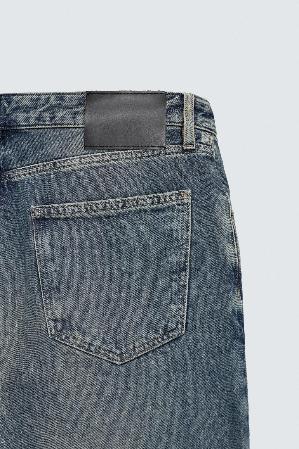 JEANS FLARE FIT LAVADO MANCHAS / Azul tinta - Zara фото 14