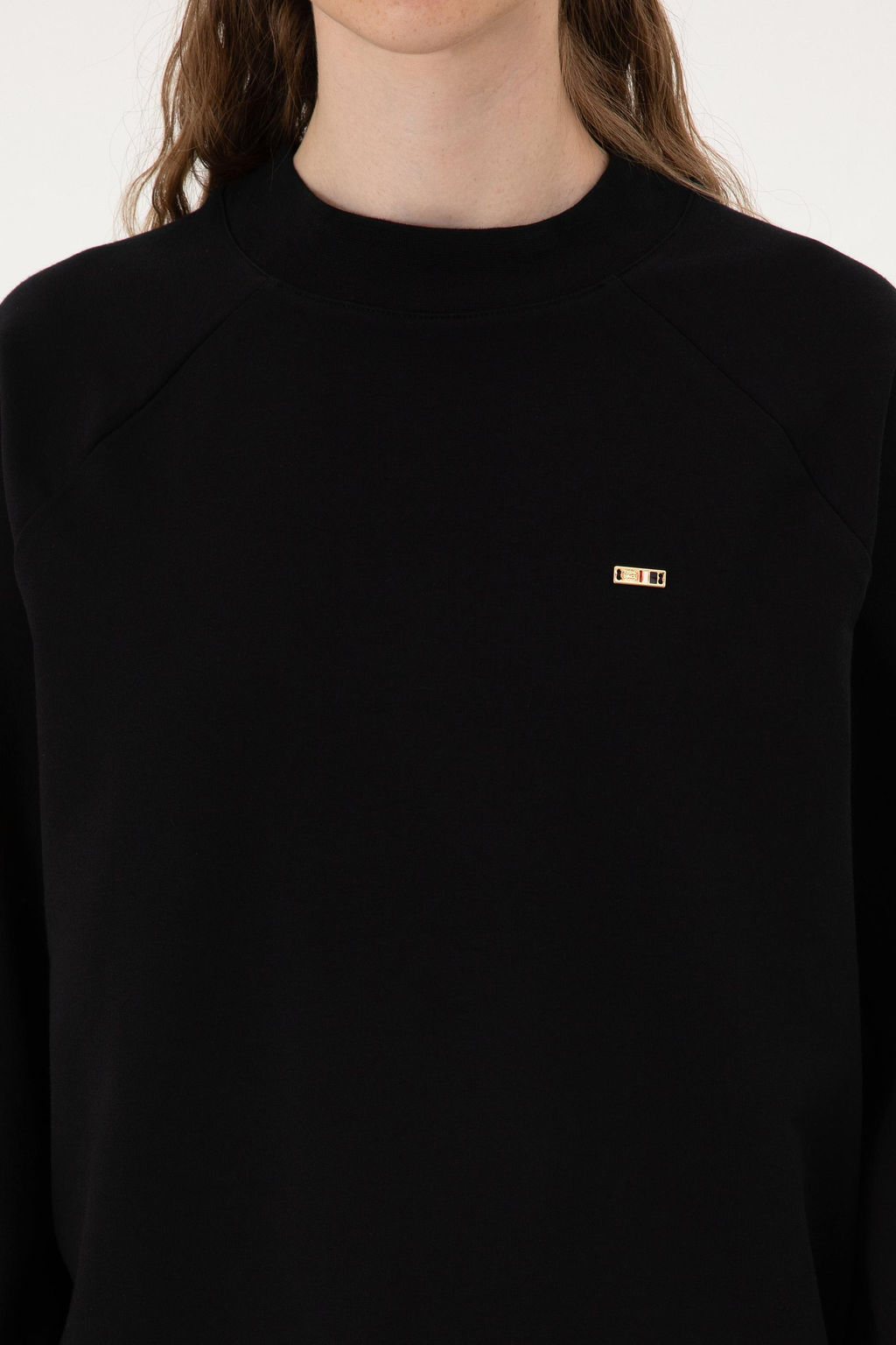 Kad_n Siyah Regular Bisiklet Yaka Basic Sweatsh_rt