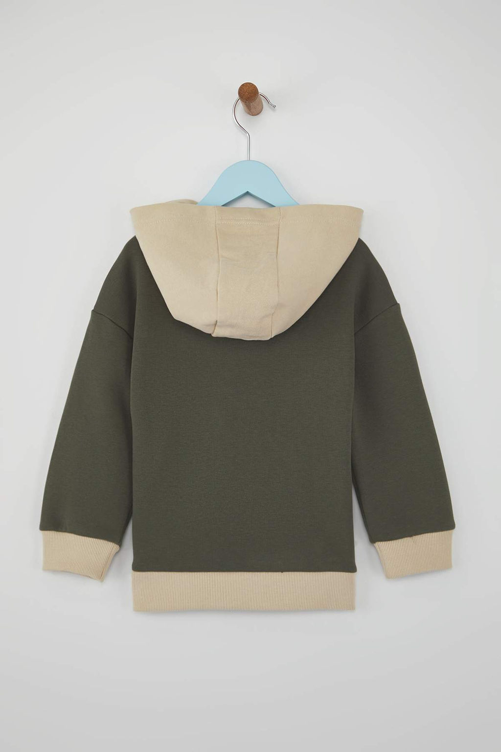 Haki Pamuklu Slogan Bask? Kapusonlu Oversize Orme Erkek Cocuk Sweatshirt TKDAW26SW00011 - Trendyolmilla фото 5