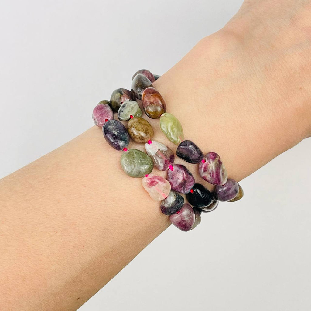 Бусины для украшений из Турмалина микс (галтовка) 40 см