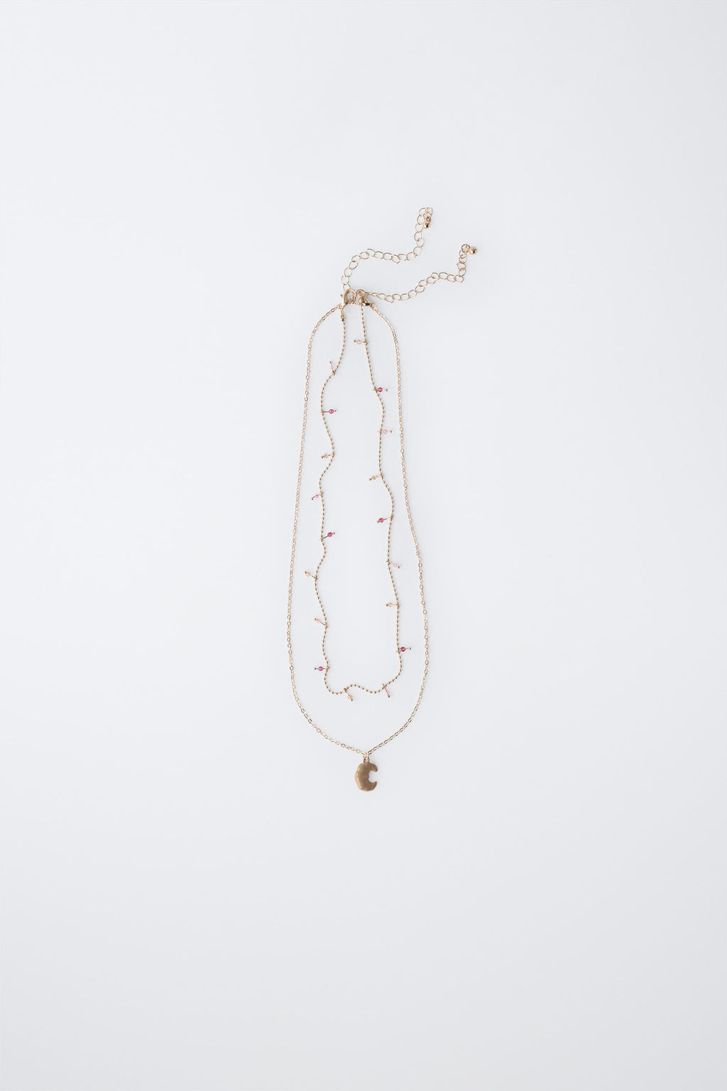 PACK OF TWO CROISSANT PENDANT NECKLACES - Zara фото 5