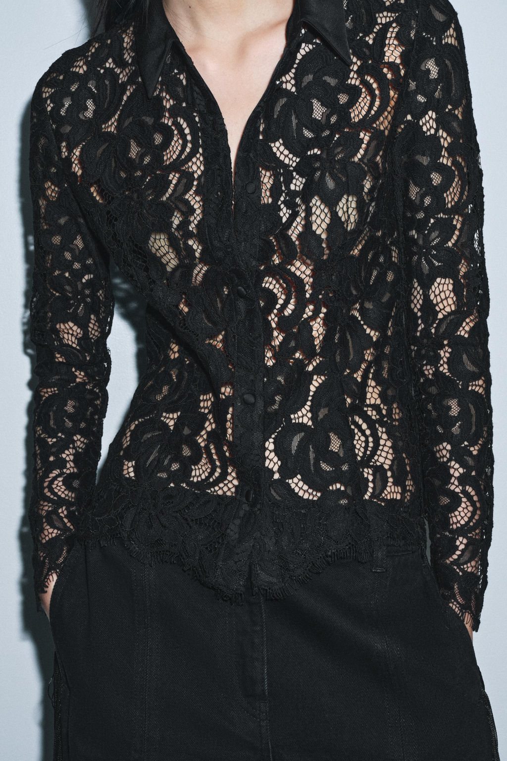 ZW COLLECTION LACE SHIRT - Zara фото 2