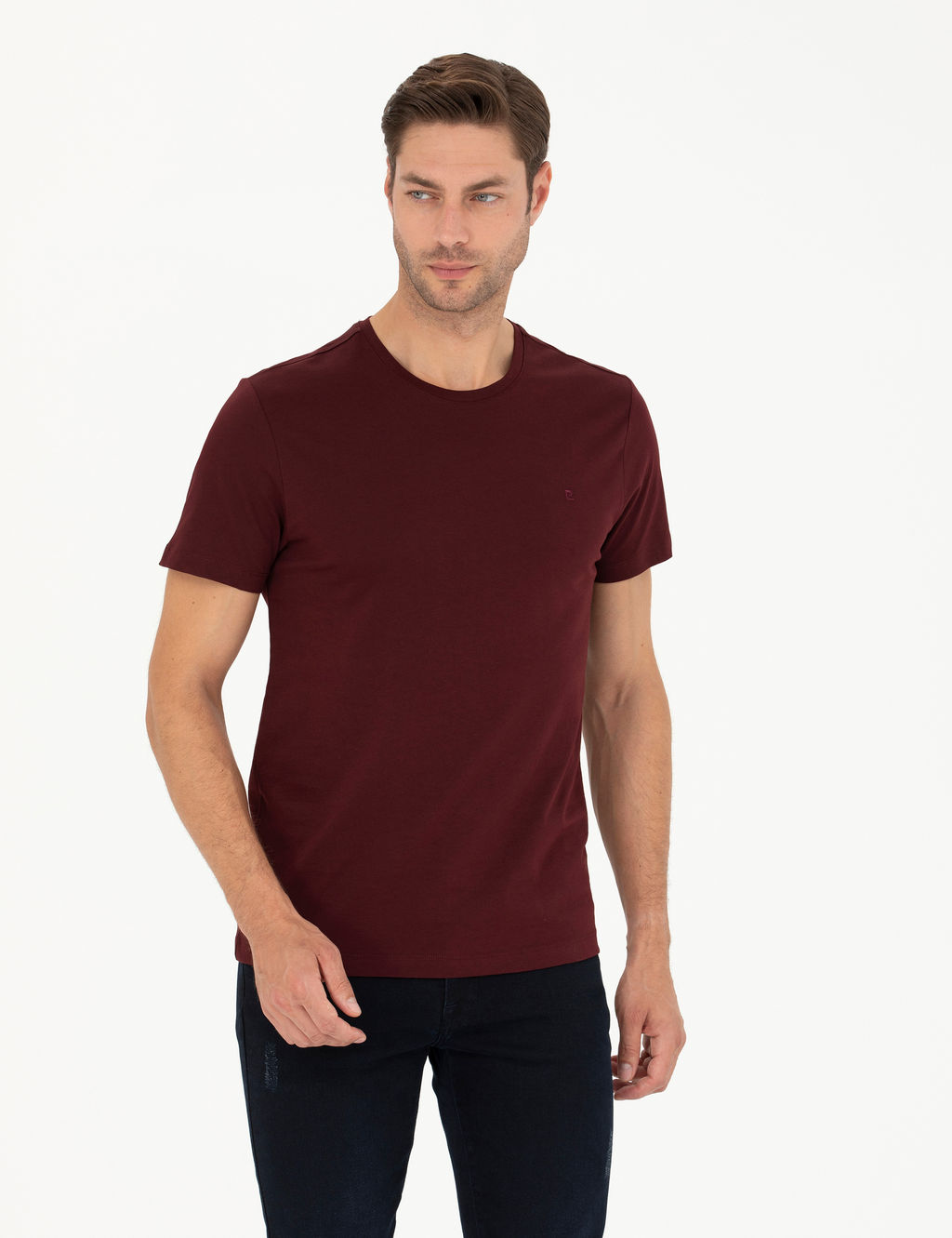 Bordo Slim Fit Basic Ti__rt