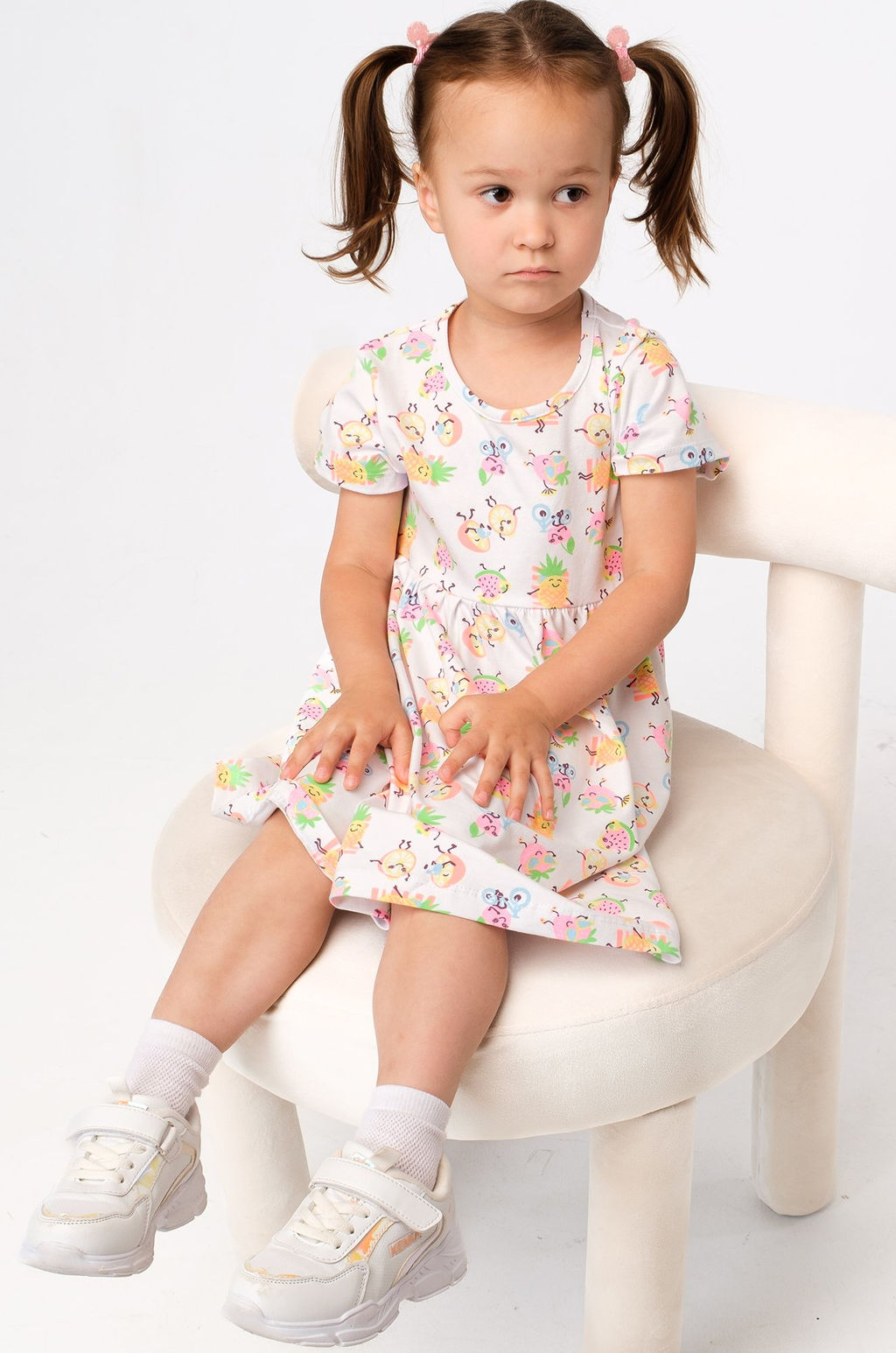 Летнее хлопковое платье с лайкрой для девочки Bonito  фото 12