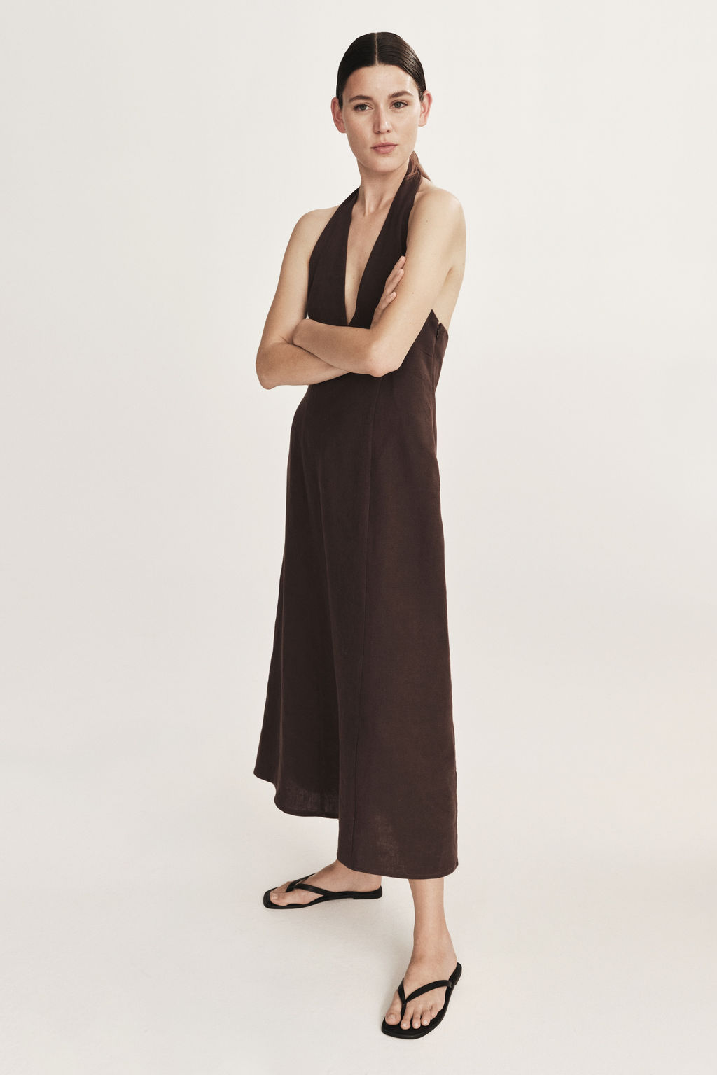 Vestido halter de lino - H&m фото 4