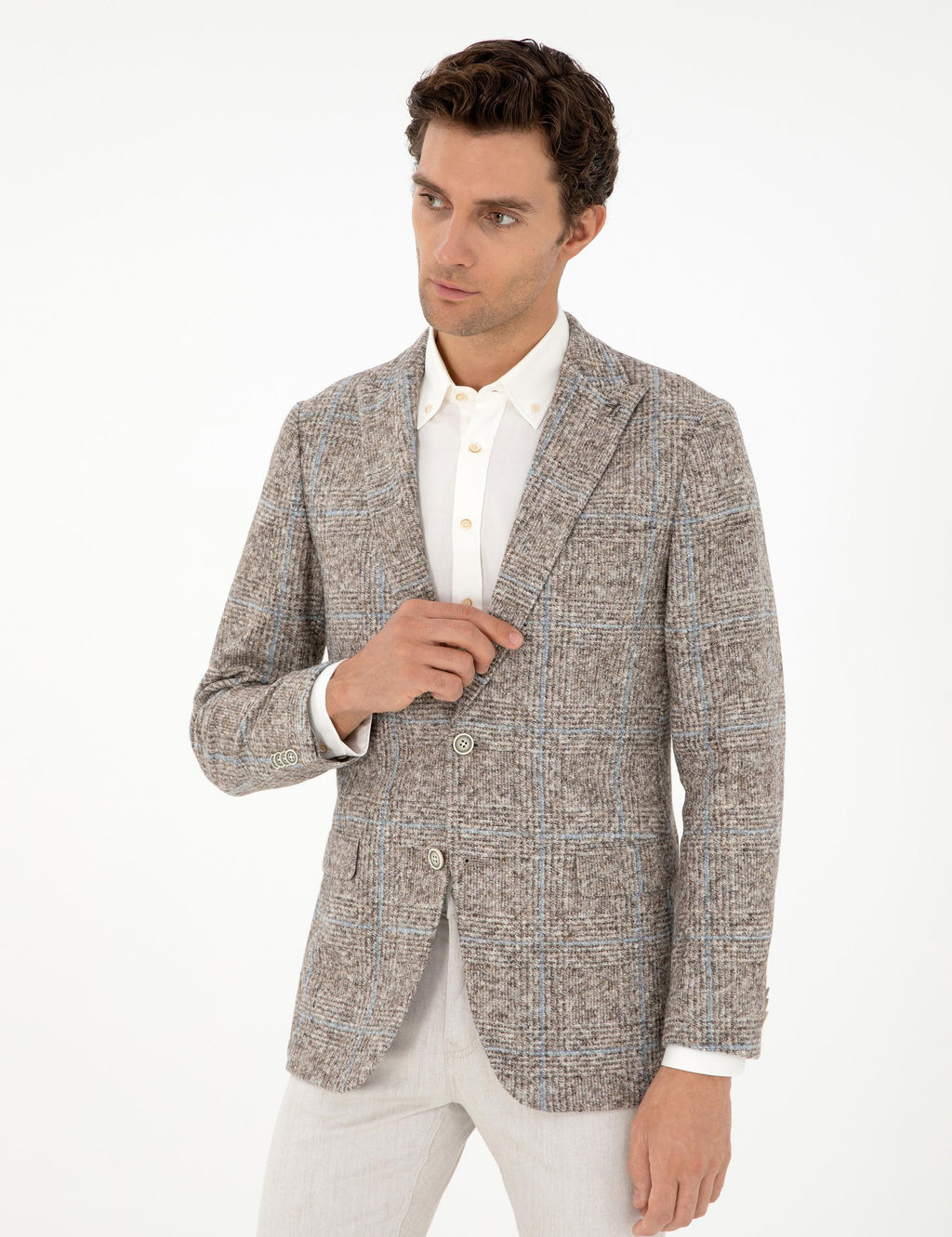 Светло-коричневая приталенная куртка - Cacharel фото 3