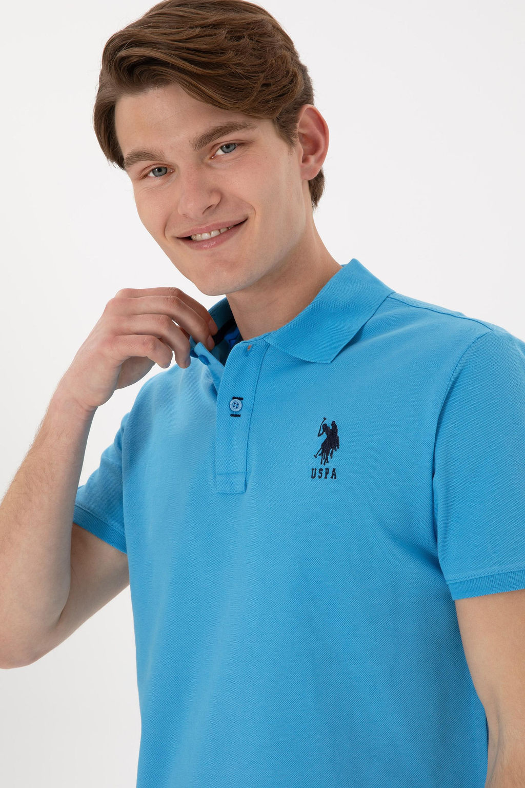 Erkek Slim Fit Polo Yaka Turkuaz Basic Ti__rt Sepette S_rpriz _ndirim - U.s. polo assn фото 3