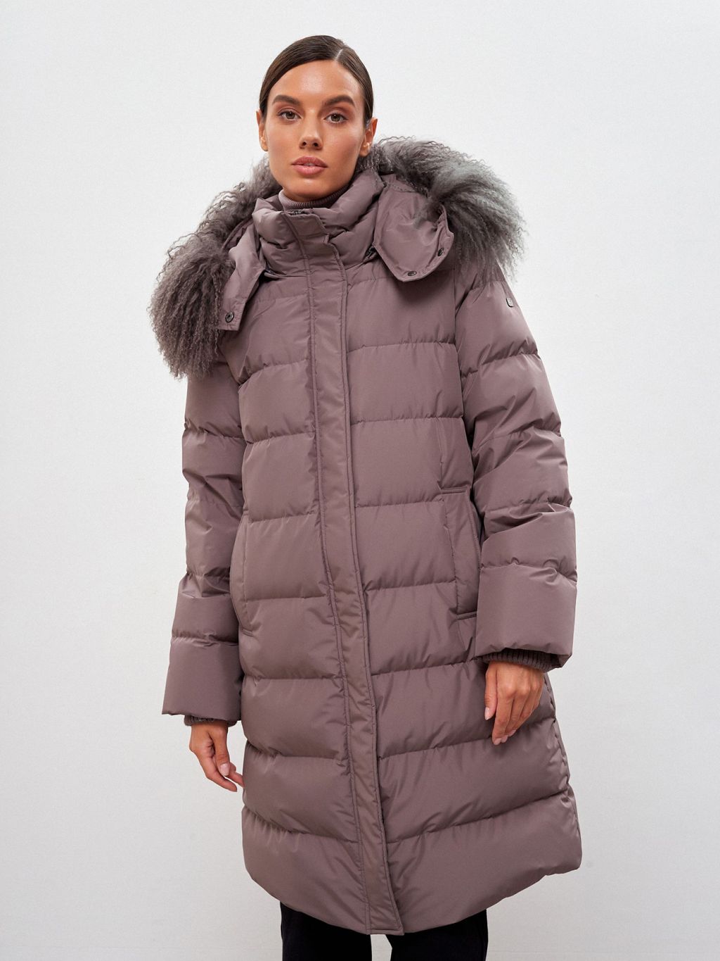 Conso/WDL 220514 - cappuccino Пуховое Полупальто фото 5