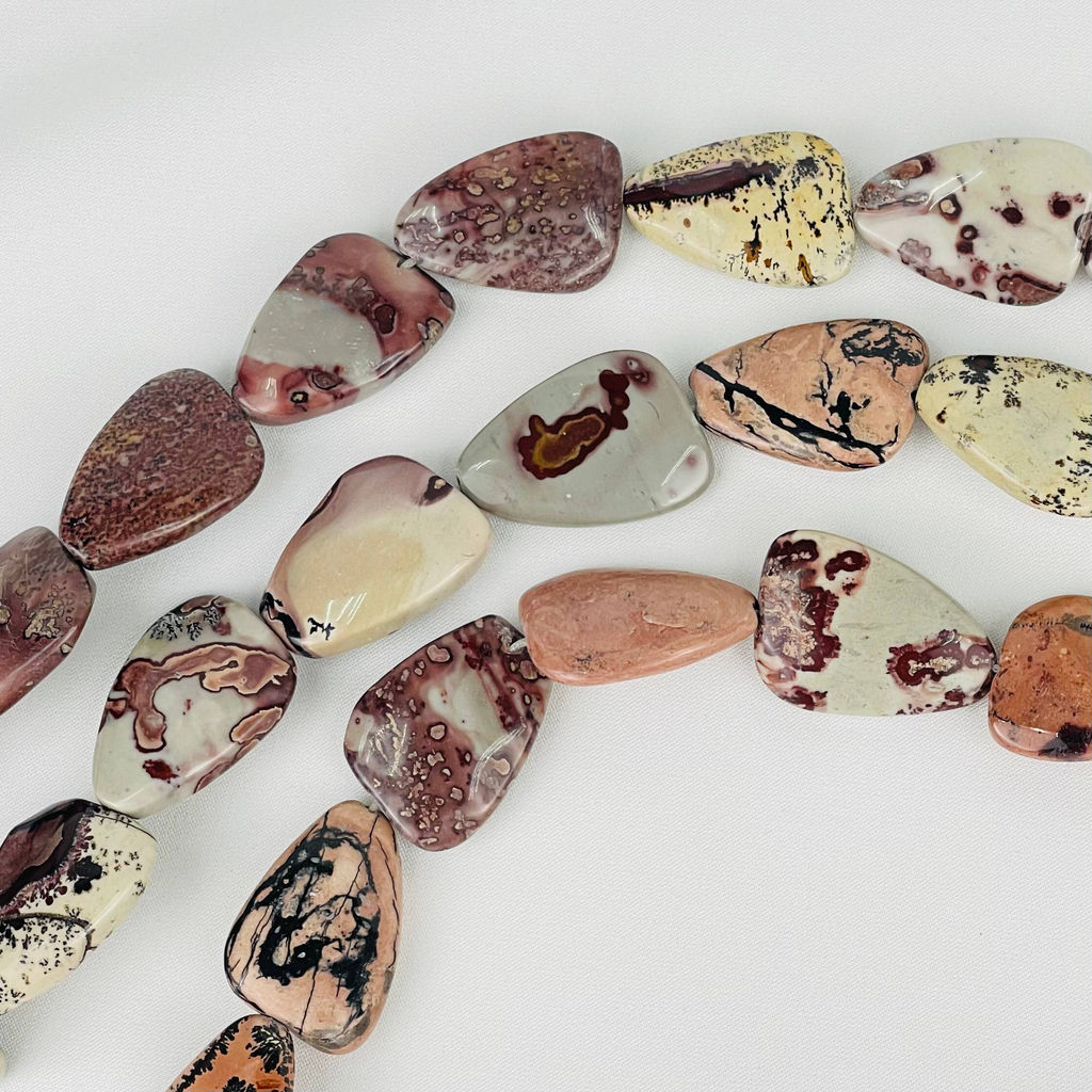 Бусины для украшений из пейзажной Яшмы 39 см