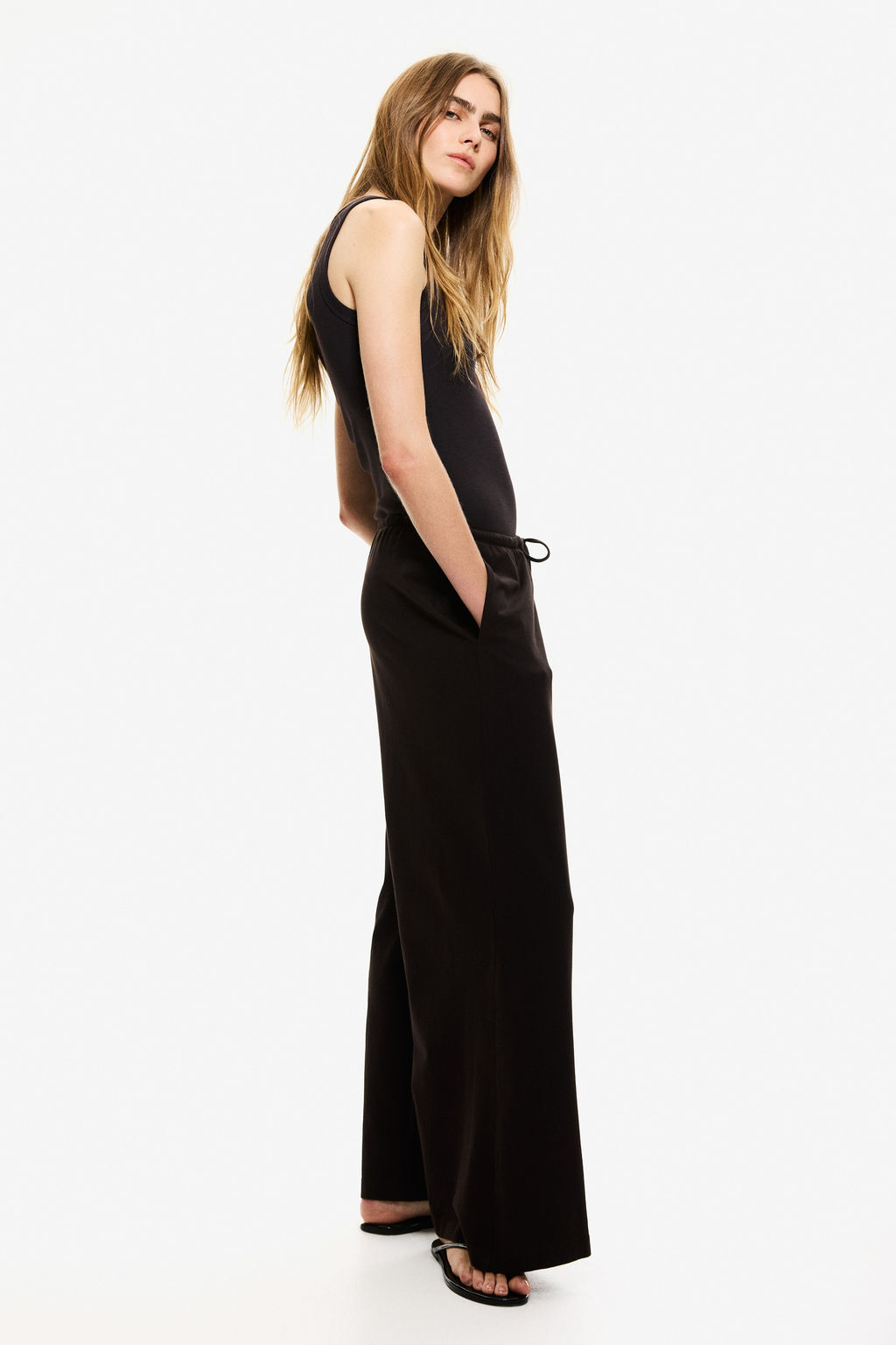 Pantal?n de algod?n con cord?n de ajuste - H&m фото 5