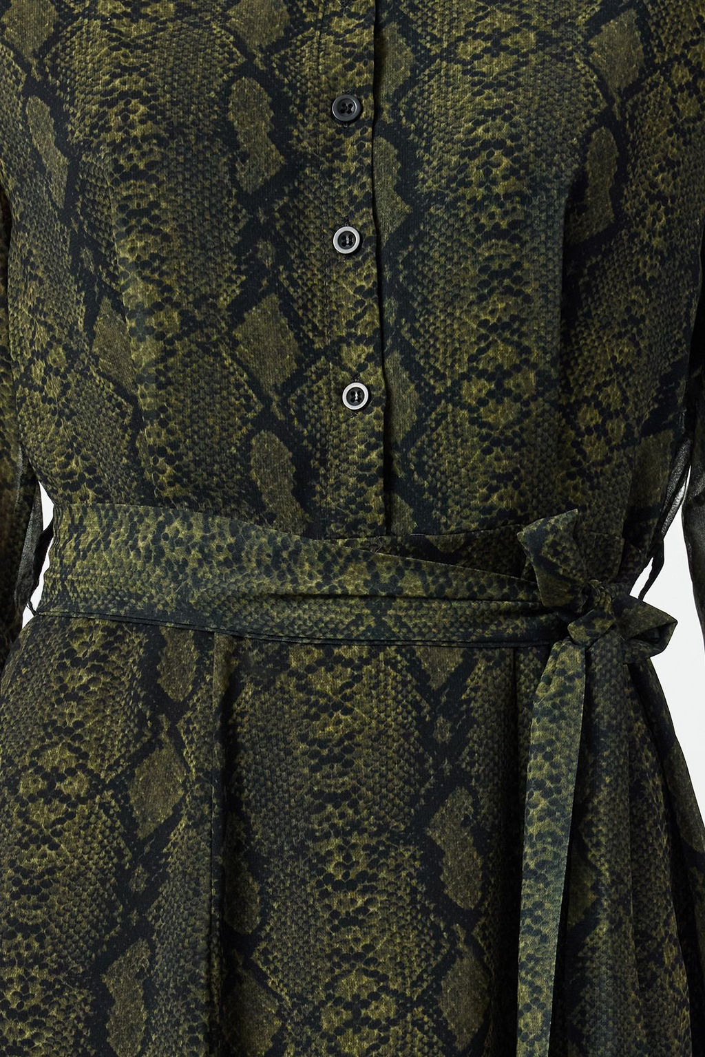 TRENDYOLMILLA Cok Renkli Kusakl? Animal Desenli Belden Ac?lan Astarl? Mini Sifon Dokuma Elbise TWOAW25EL00161 фото 7