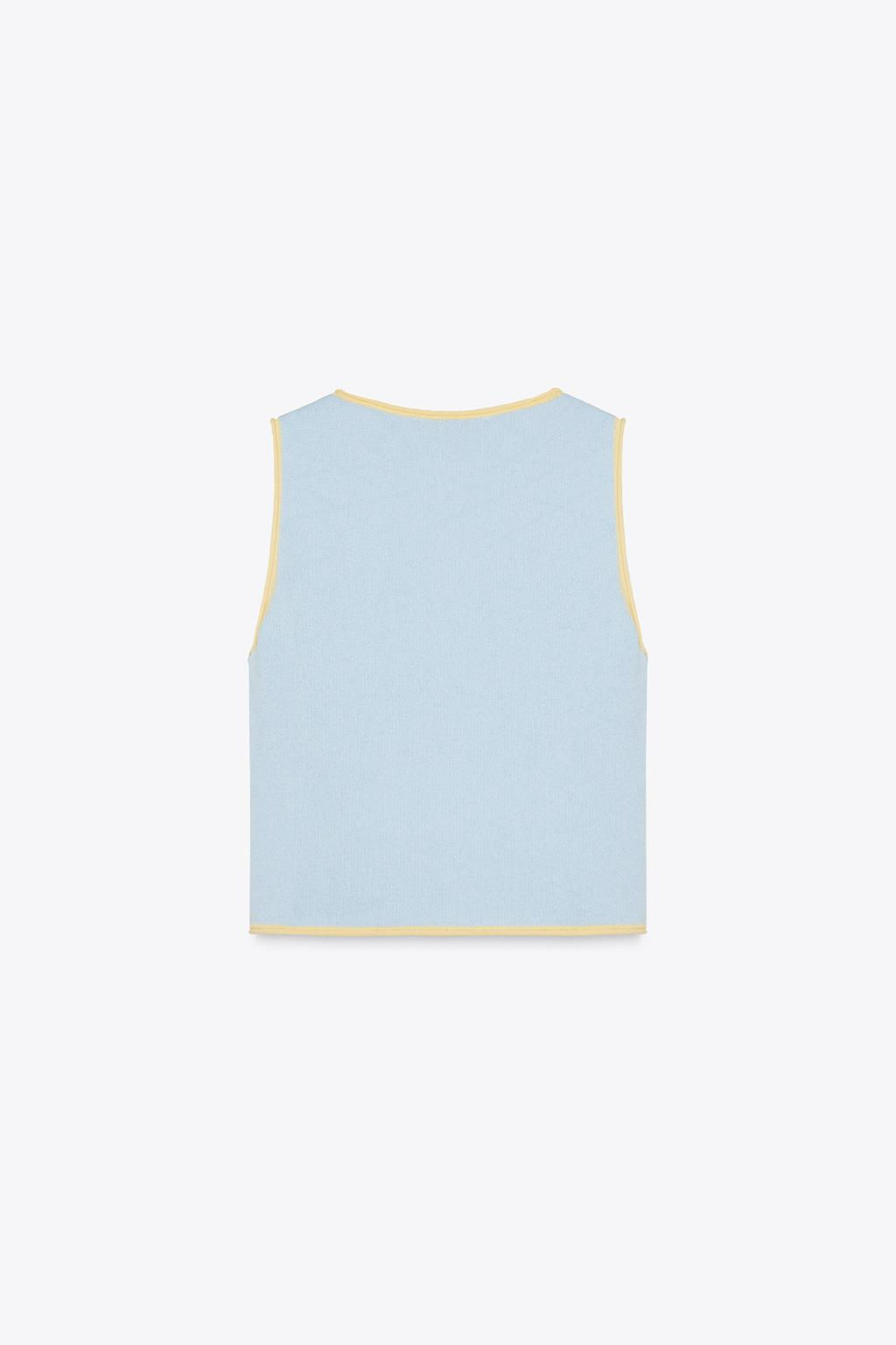 KNIT TOP WITH CONTRAST TRIMS - Zara фото 5