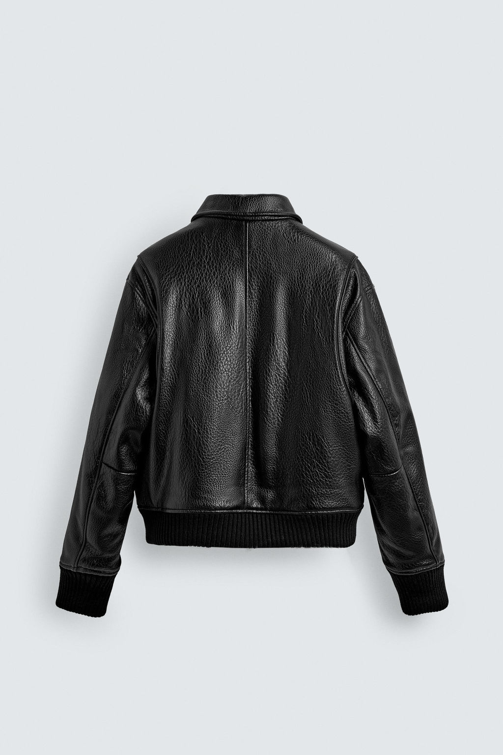 QUILTED FAUX LEATHER JACKET