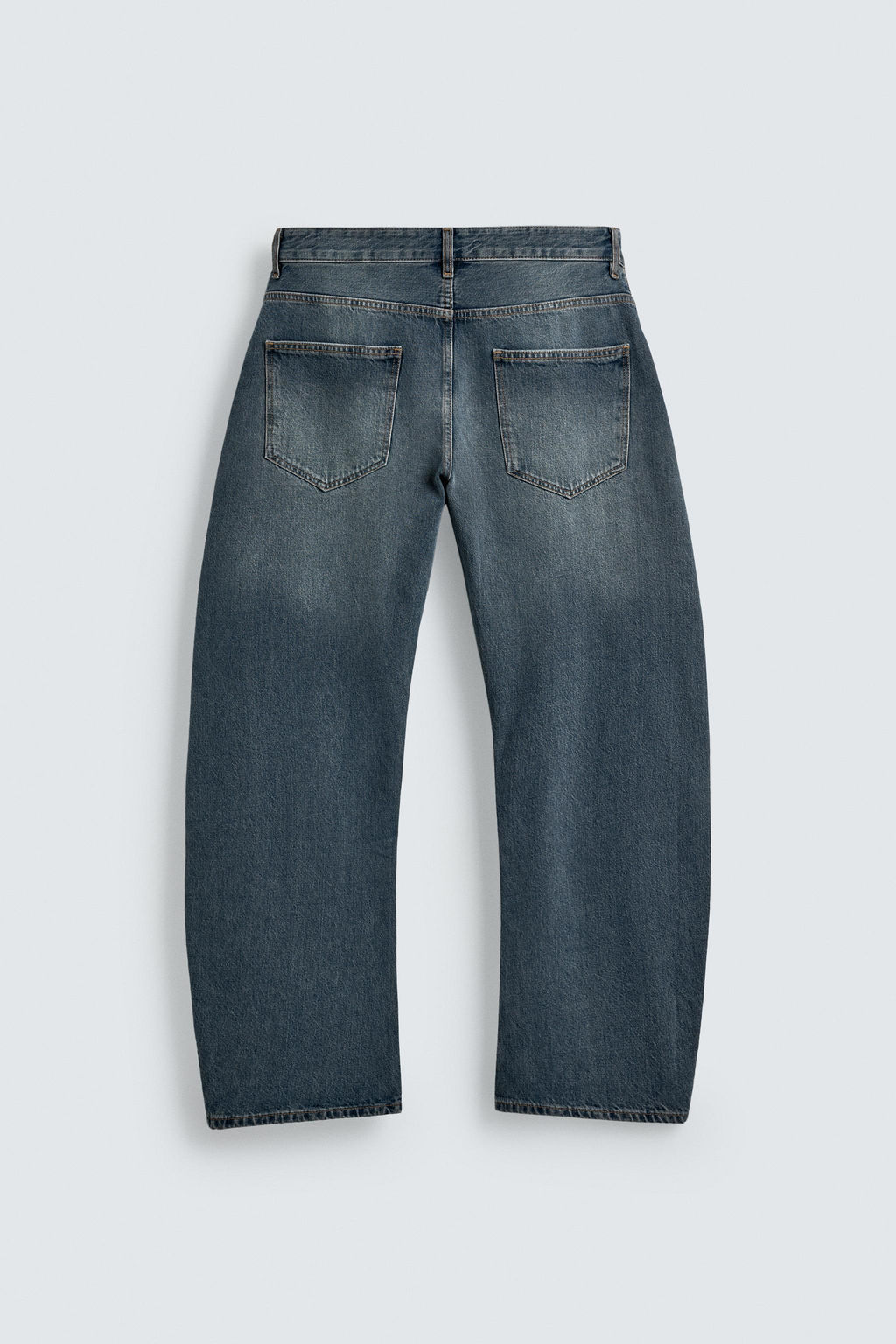 JEANS RELAXED BARREL FIT / Azul / Verde - Zara фото 8