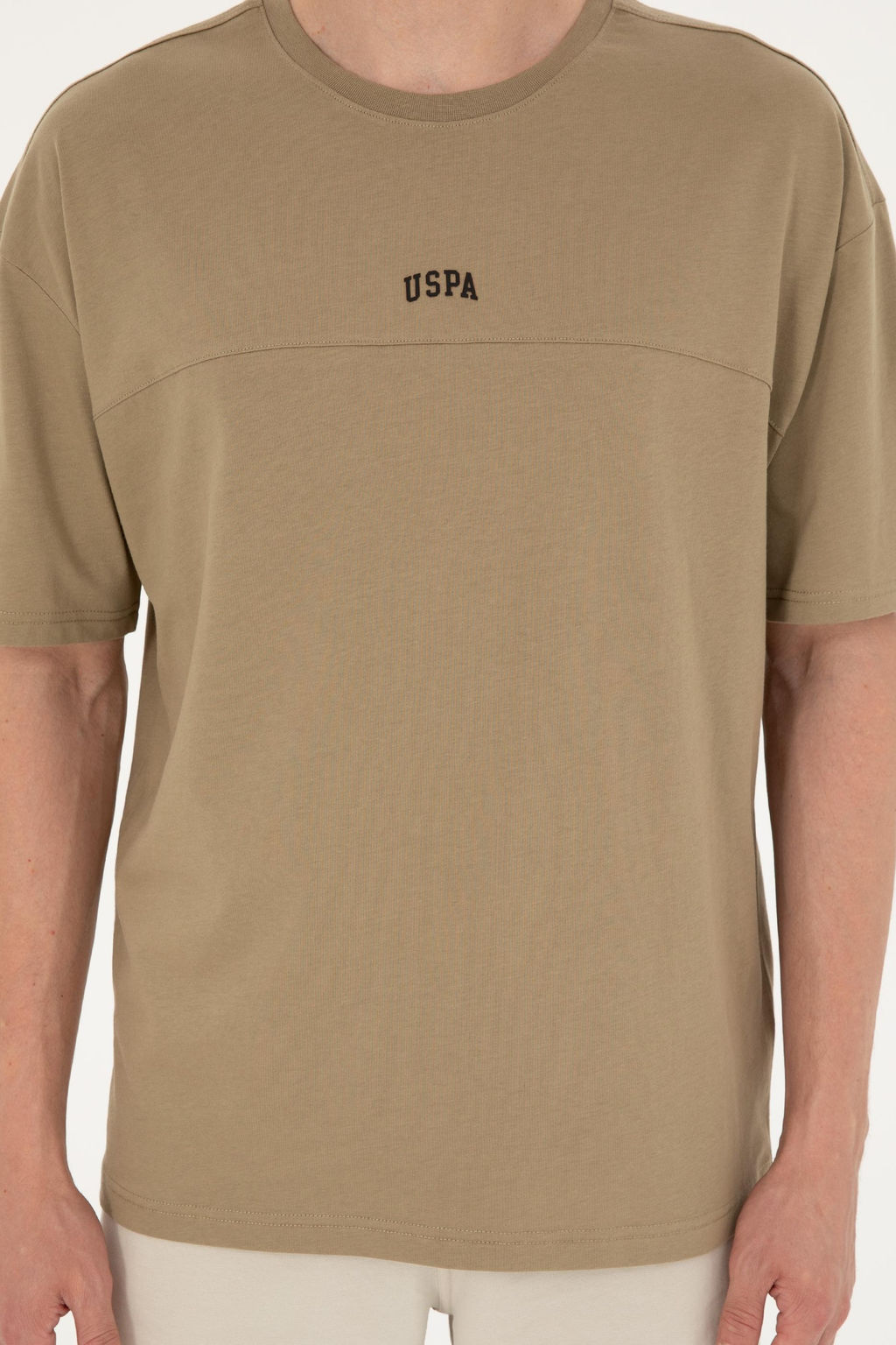 Футболка мужская U.S. Polo Assn цвета хаки хлопок  фото 6