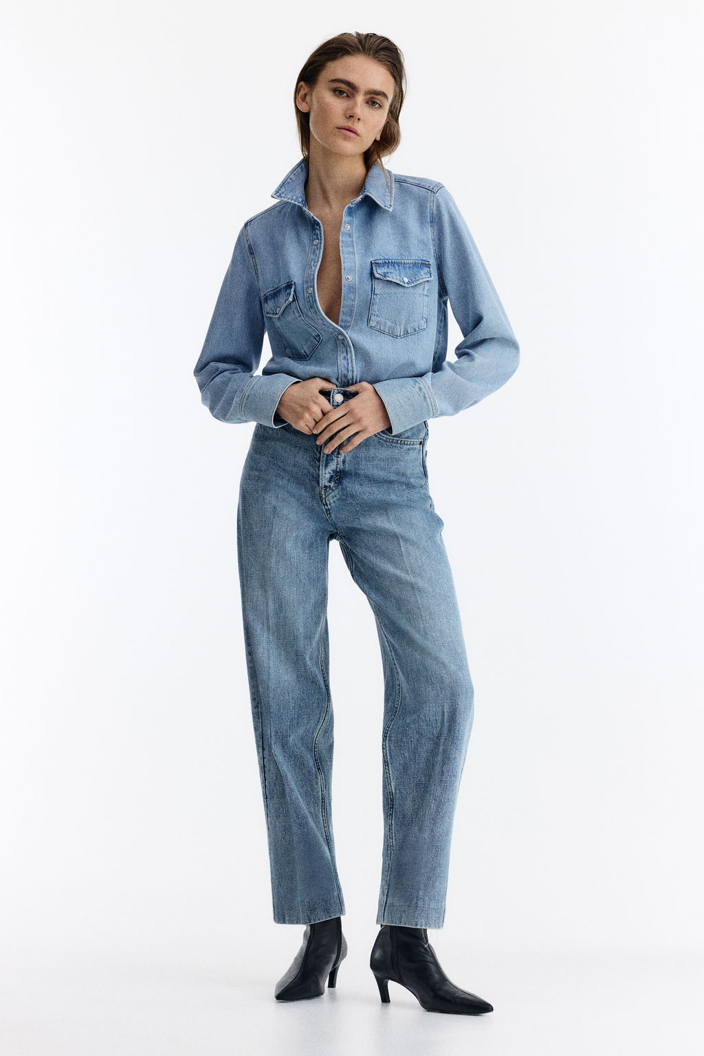 Barrel High Ankle Jeans - H&m фото 7