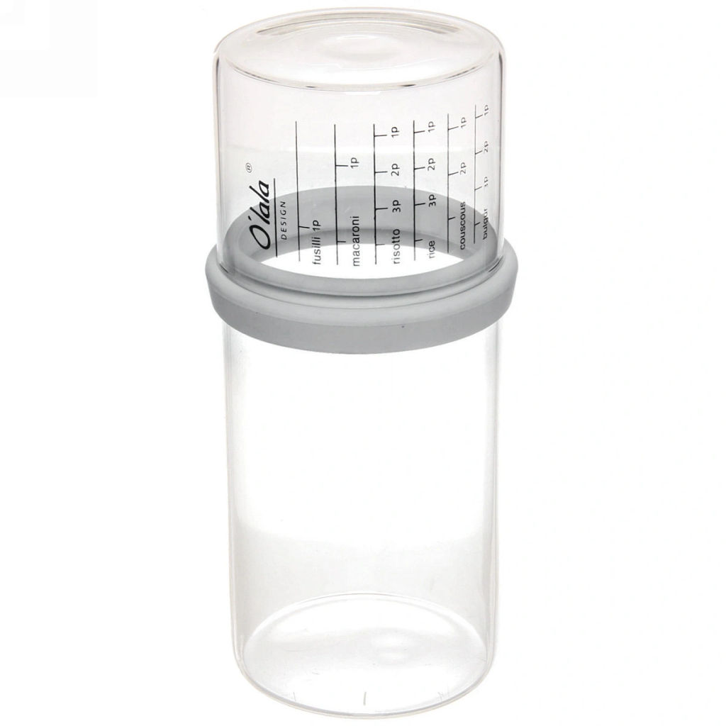 Банка для продуктов стеклянная 850мл "Olala" с мерный стаканом