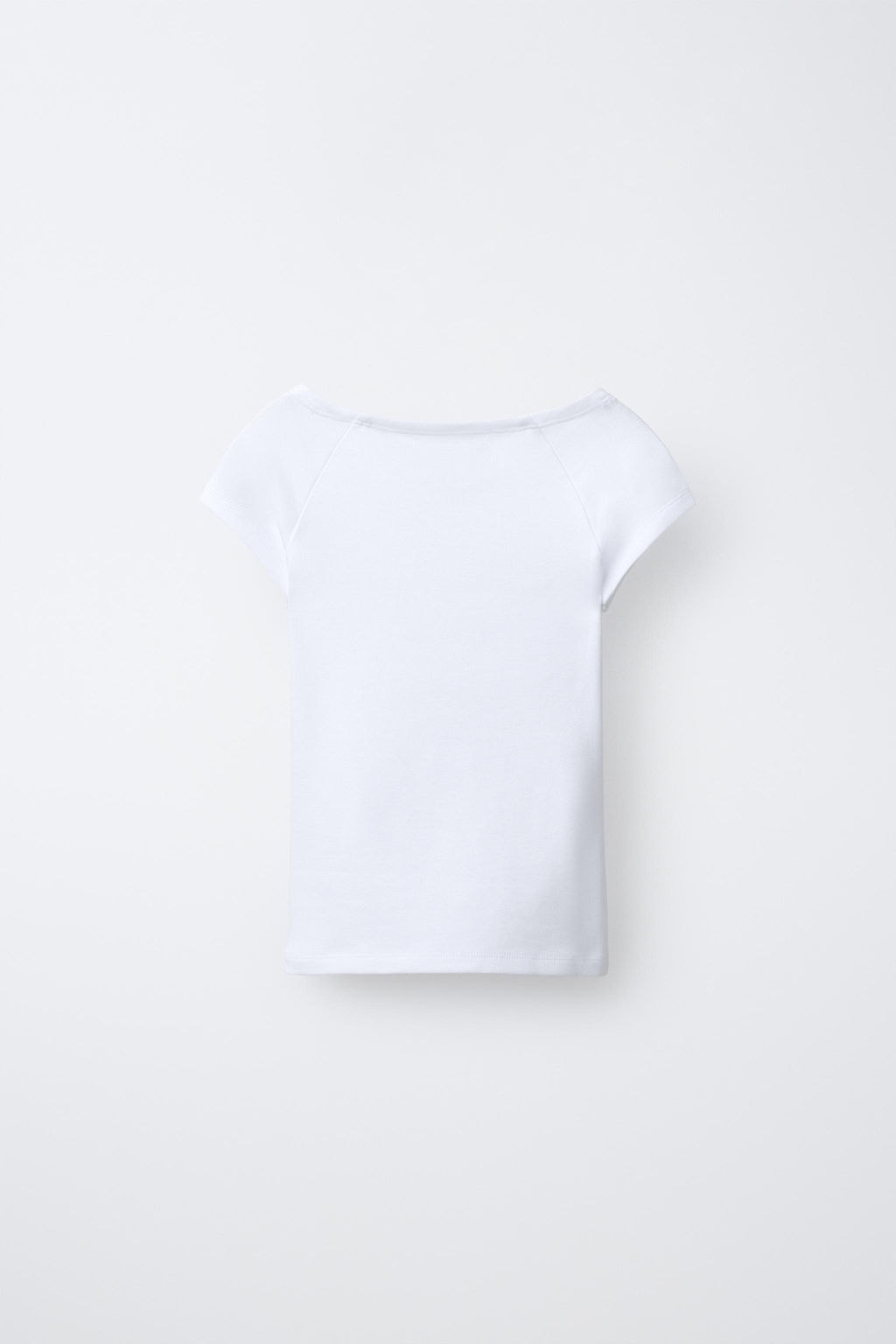 CAMISETA LISA CON MODAL / Blanco - Zara фото 4
