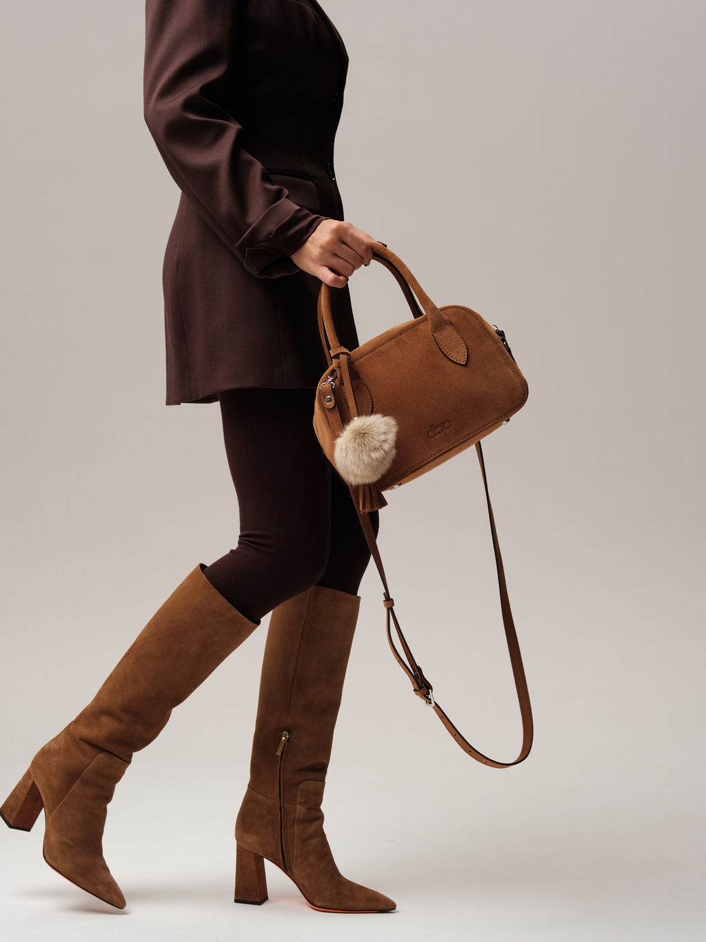 Замшевая сумка Polly DBR 31348 светло-коричневый  фото 7