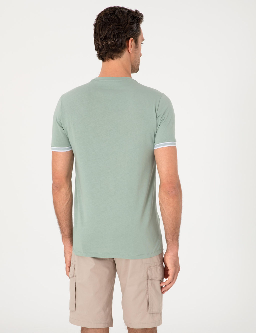 Mint Regular Fit %100 Pamuk Bisiklet Yaka T-shirt - Cacharel фото 5
