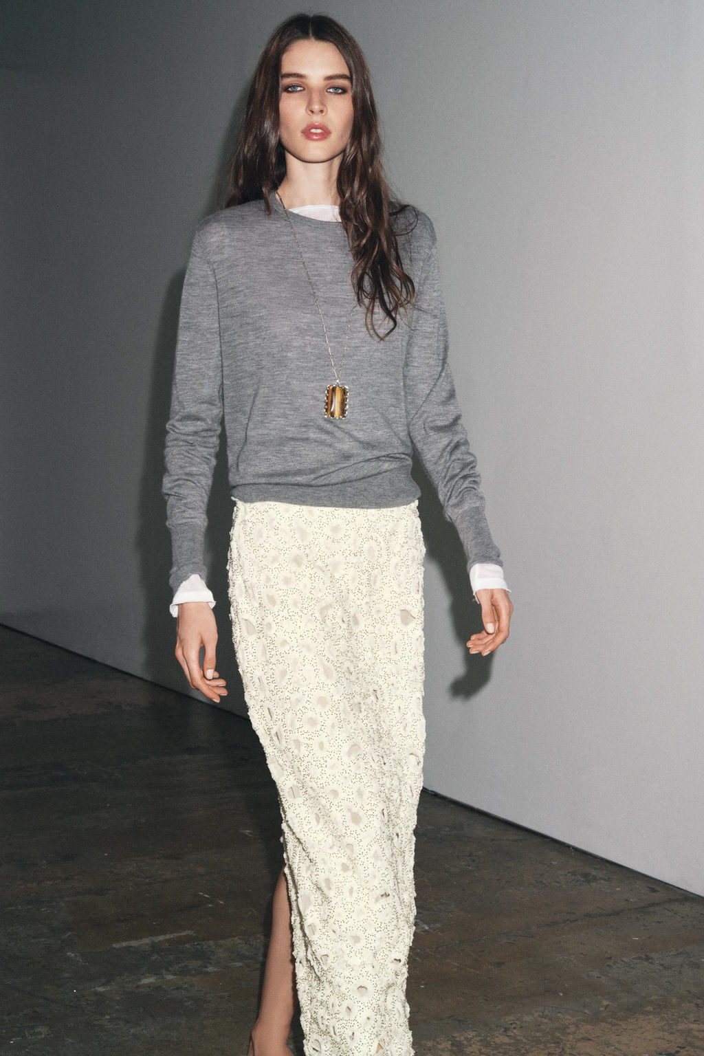 ZW COLLECTION BEADED MIDI SKIRT