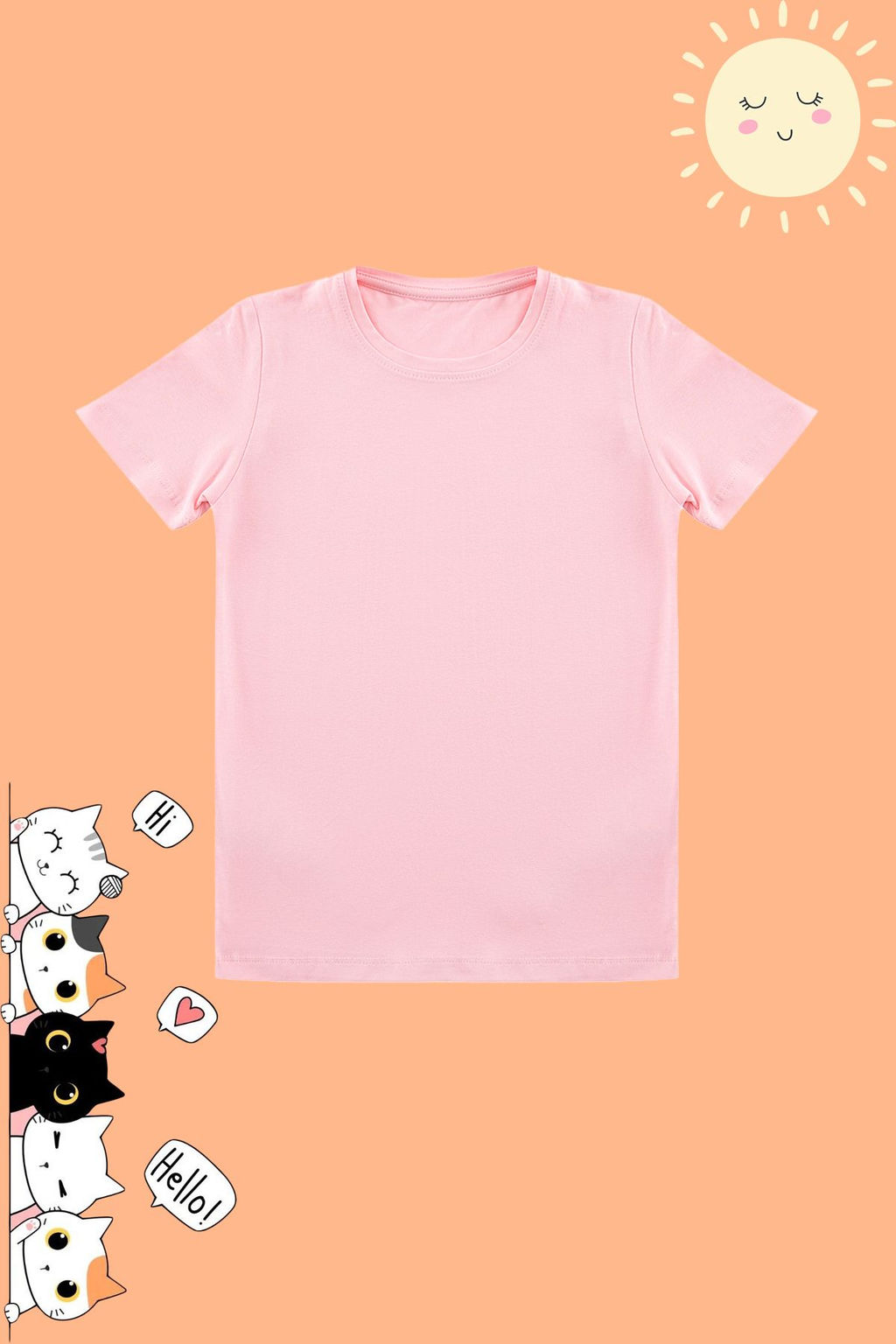 Beyaz-Pembe 2li K?z Cocuk Pamuklu Basic Regular Kal?p K?sa Kol Orme T-Shirt TKDSS24TS00021 - Trendyolmilla фото 6