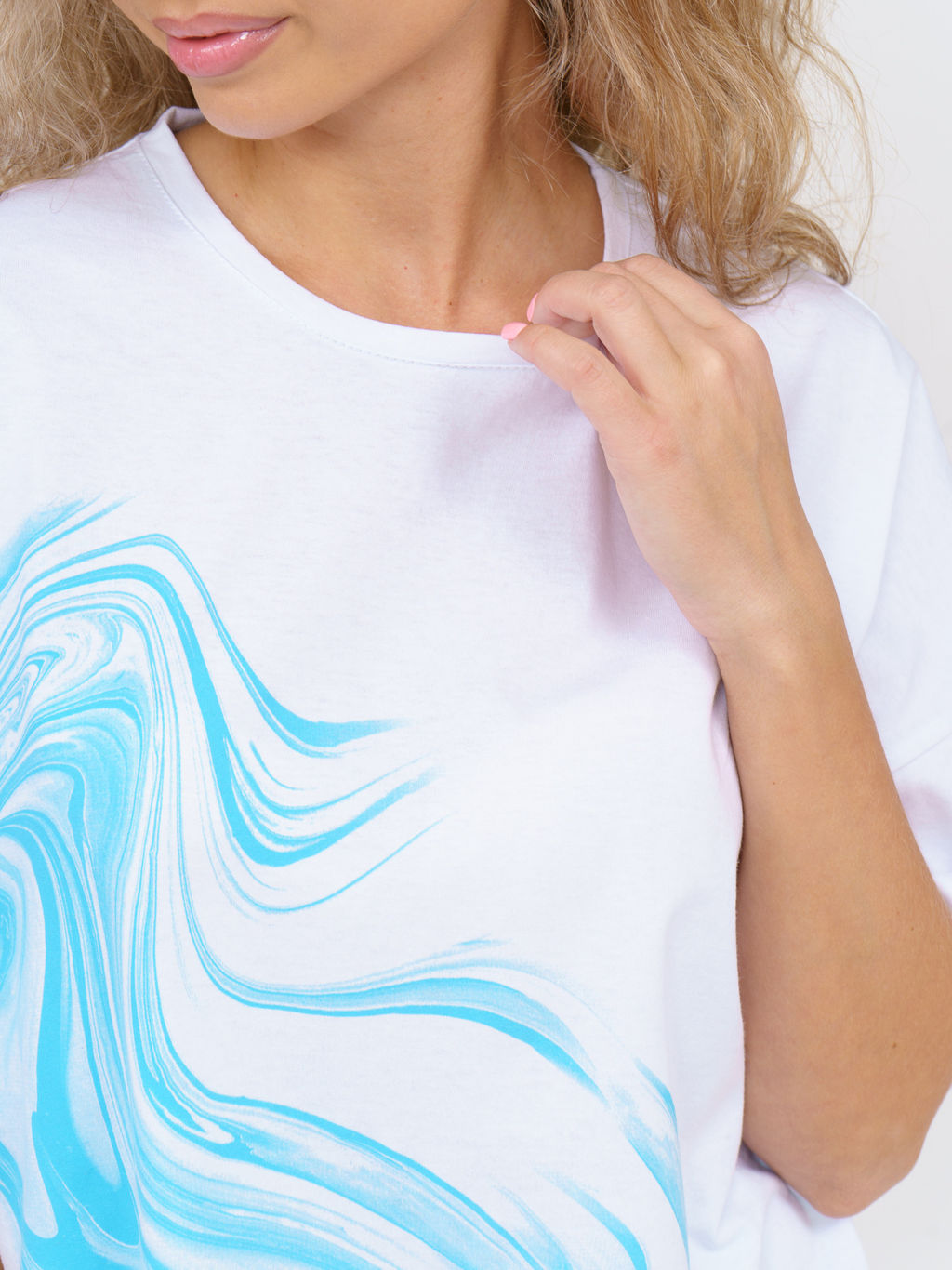 909 Костюм "белый/голубой"