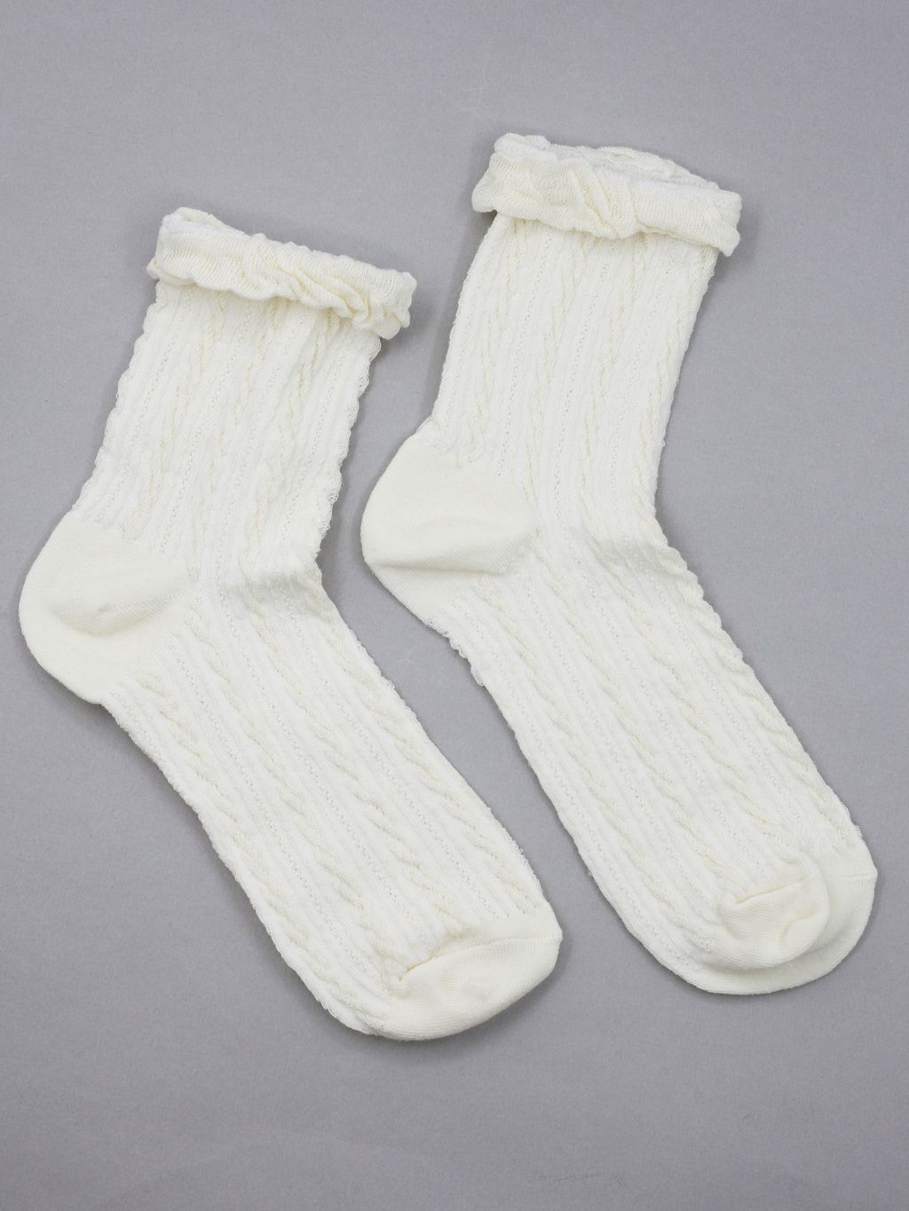 Носки р.35-40 Вязь Косичка Кремовые - Krumpy фото 3