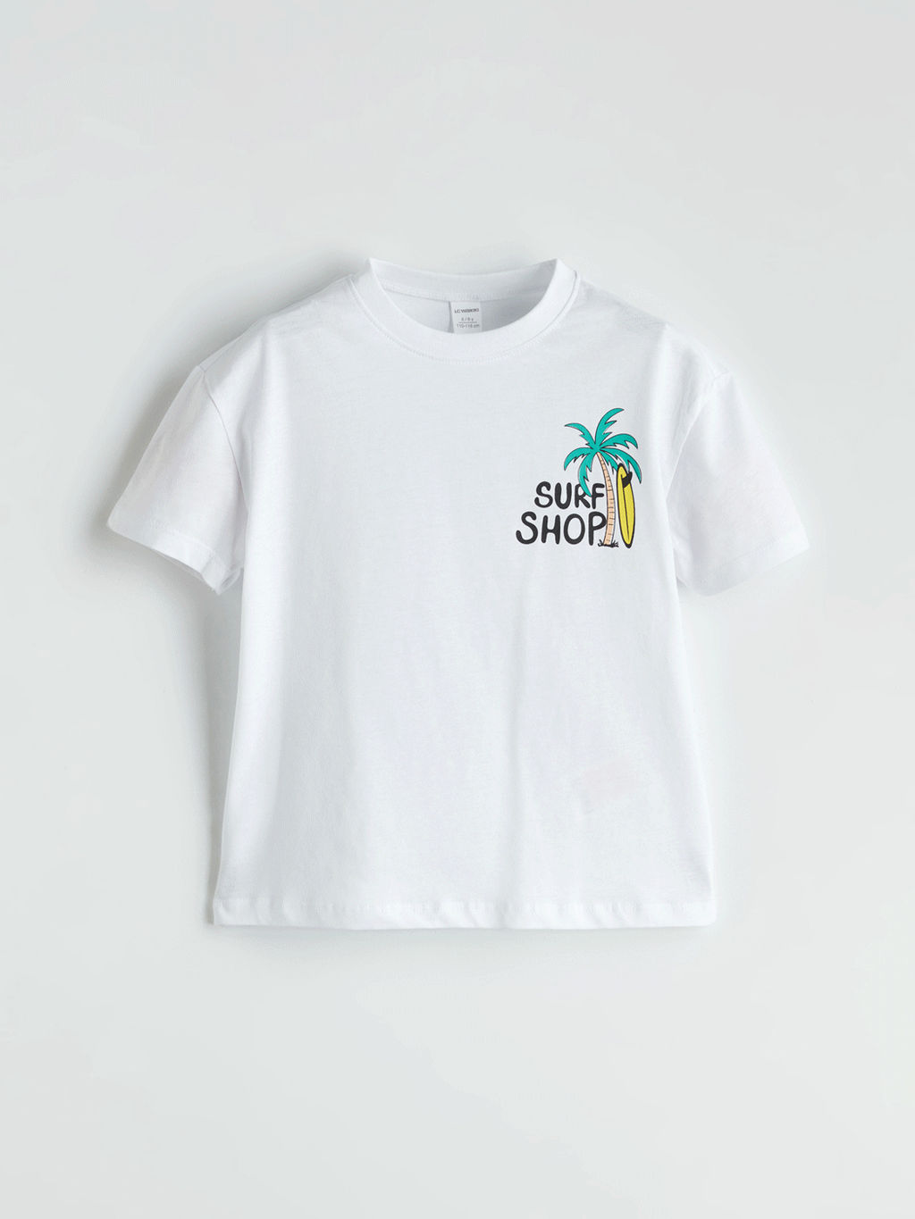 Bisiklet Yaka Bask?l? Erkek ?ocuk Ti??rt