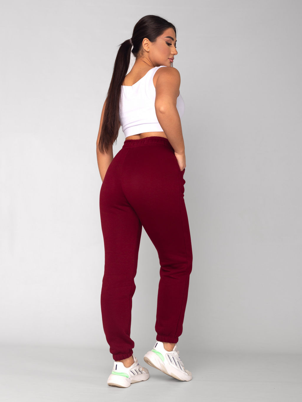 Брюки женские футер начес 3-х нитка пенье РОКСИ БОРДО - Domtrik фото 2