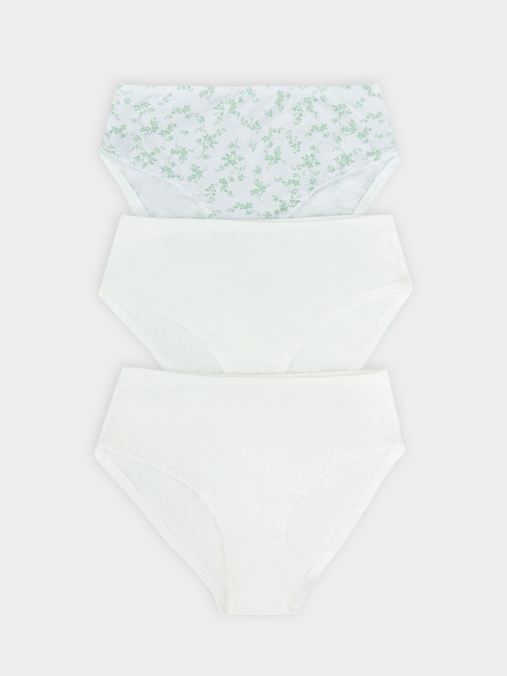 Трусы женские макси мультипак (3 шт.) белые с цветочками цветочки на белом 412075-3 - Mark formelle фото 6