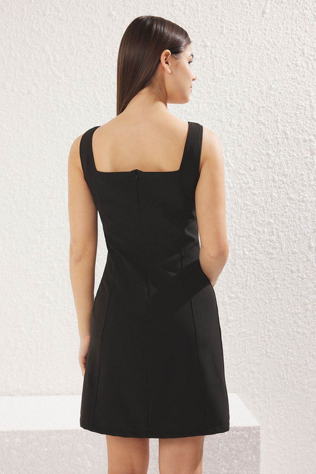 K?rm?z? A Kesim Dikis Detayl? Mini Dokuma Elbise TWOSS25EL00054 - Trendyolmilla фото 10