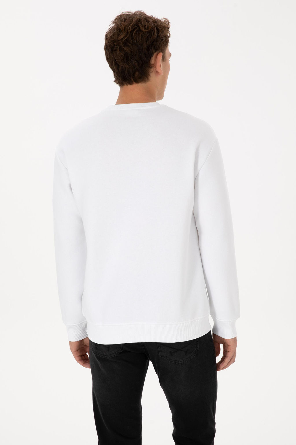 Erkek Beyaz Basic Sweatshirt - U.s. polo assn фото 5