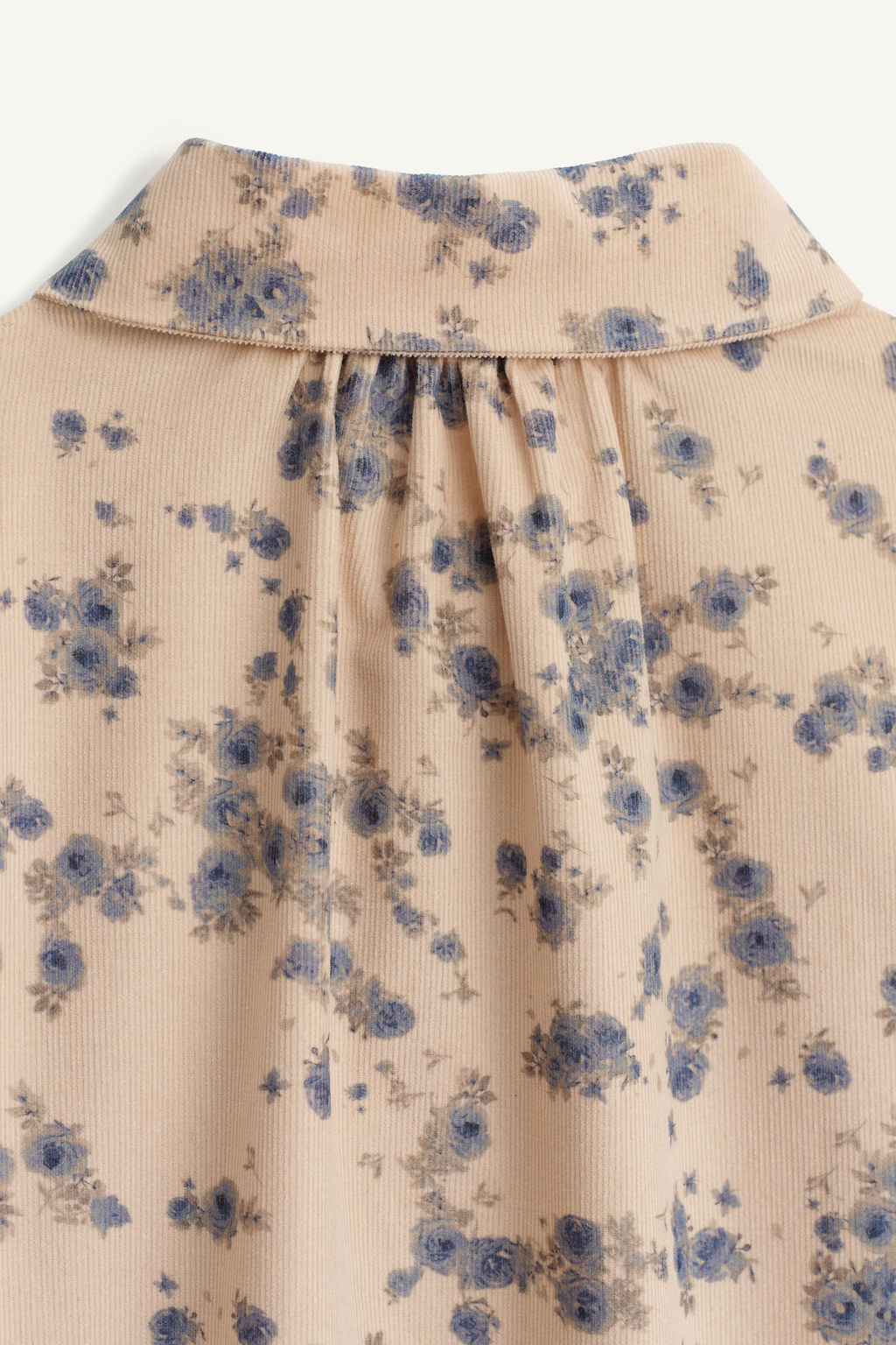 LIMITED EDITION FLORAL MICRO CORDUROY SHIRT - Zara фото 9